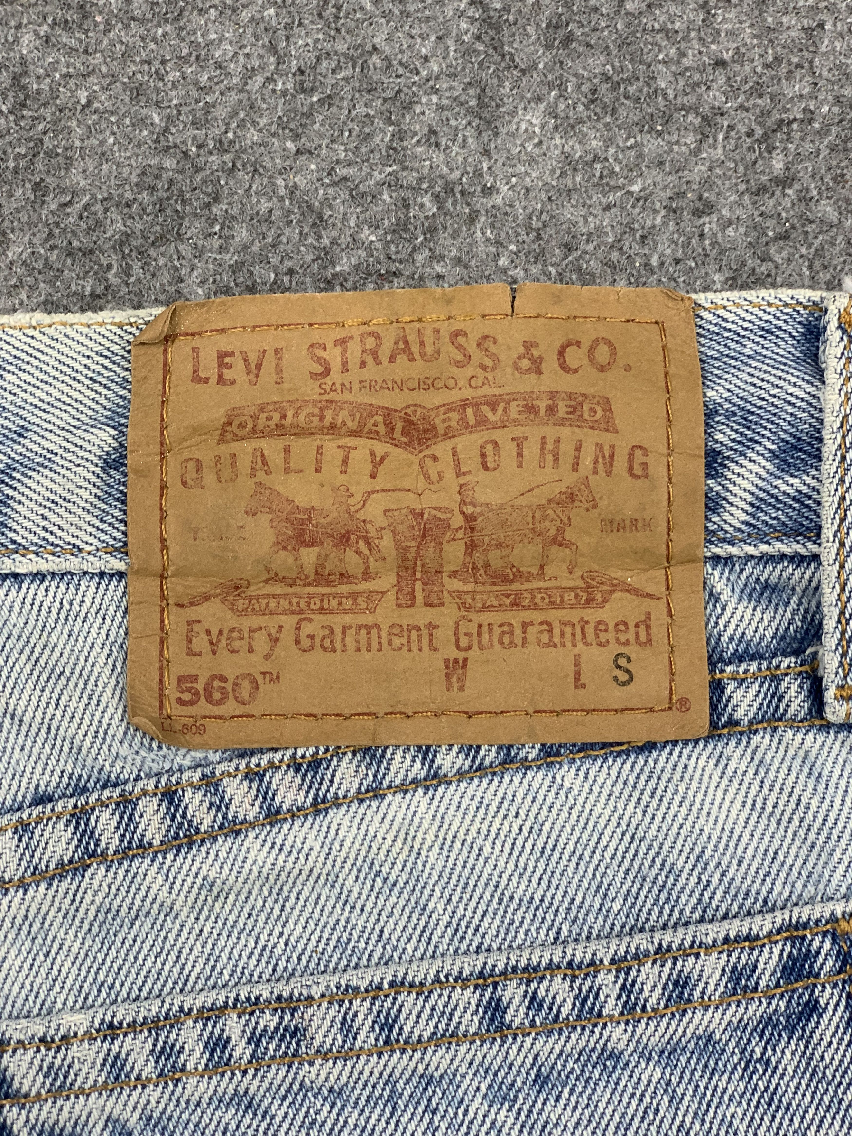 Levi's Vintage 90s Levis 560 Light Wash Jeans DP1773 Size US 32 / EU 48 - 5 Thumbnail