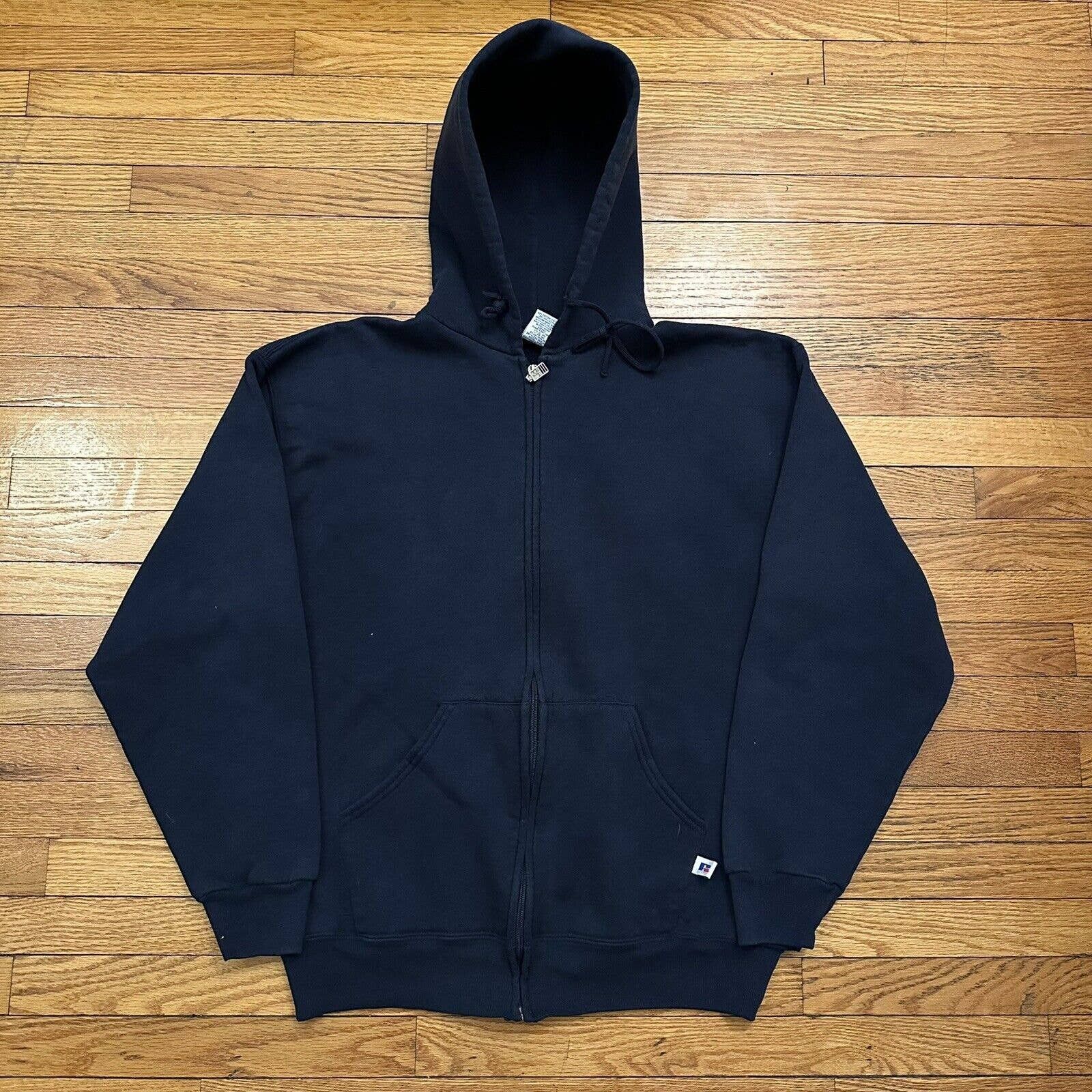 Russell Athletic Unsound Rags Vintage Vintage Russell Athletic Navy Blue Zip Up Hoodie Size Medium Grailed