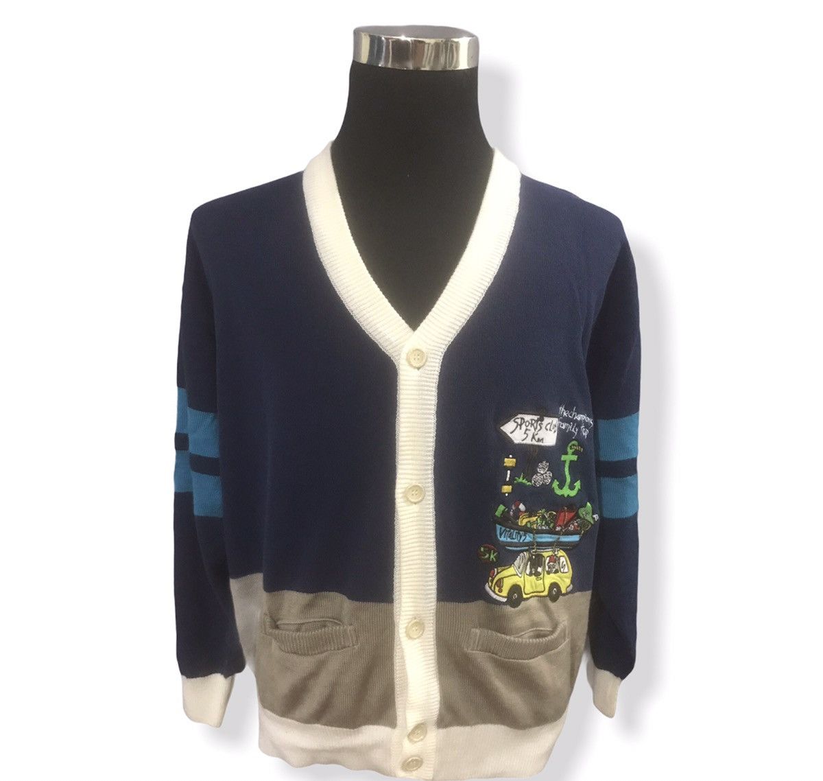 Designer Jean-Charles De Castelbajac Cardigan Size US L / EU 52-54 / 3 - 8 Thumbnail