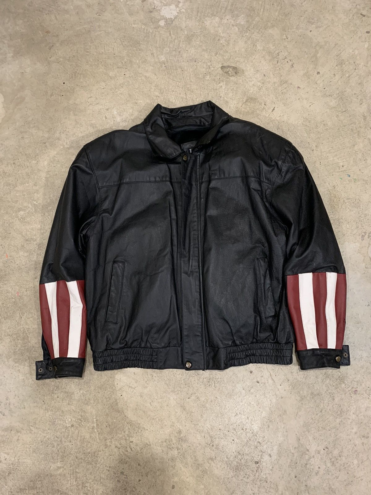 Vintage Vintage USA Eagle Big Patch Leather Jacket Size US XL / EU 56 / 4 - 5 Thumbnail