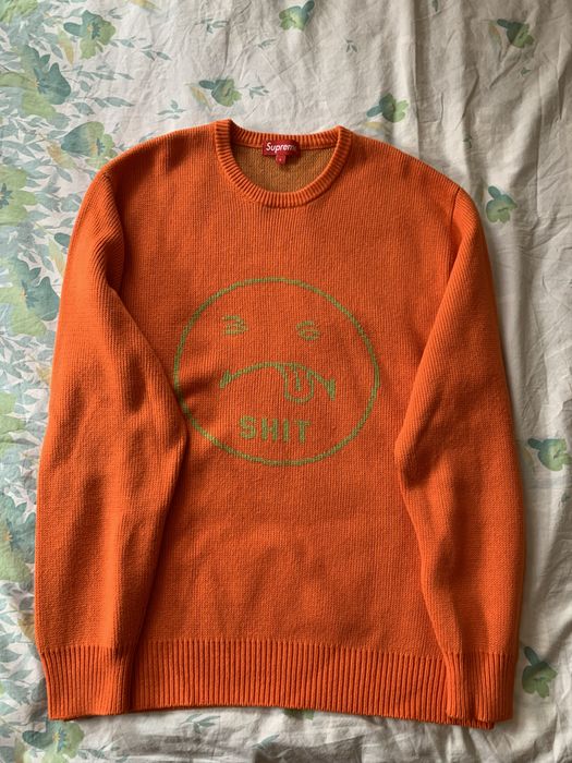 Supreme Supreme Shit Sweater - Orange - Large | Grailed