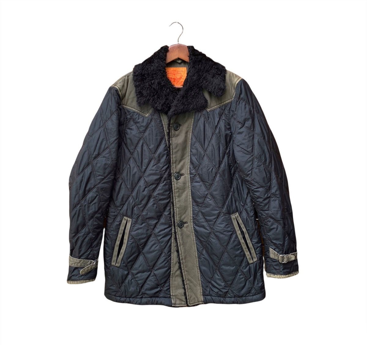 Levi's Levis Quilted Black Jacket Size US M / EU 48-50 / 2 - 1 Thumbnail