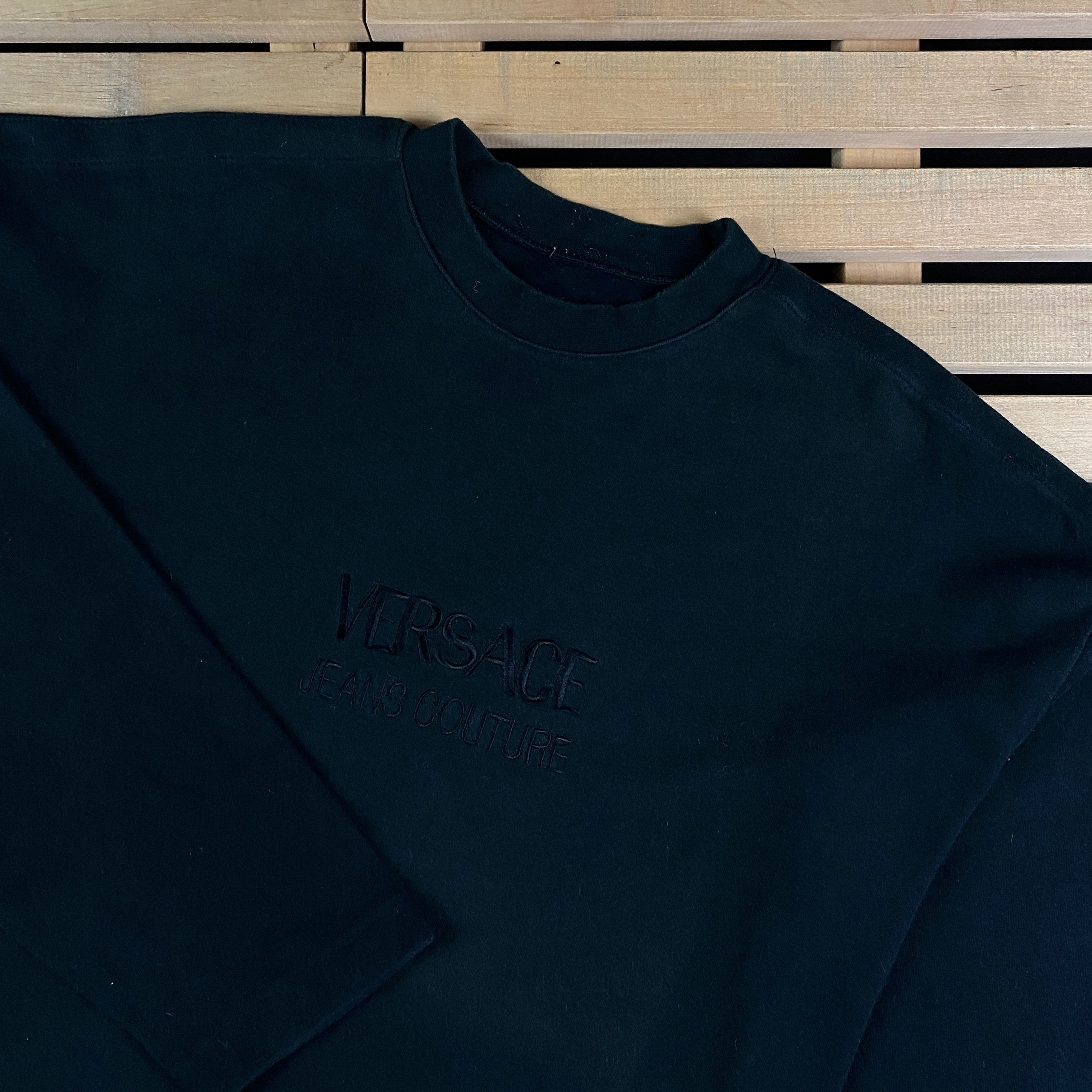 Versace × Versace Jeans Couture × Vintage Mens Long Sleeve Versace Vintage Big Print Size XL Size US XL / EU 56 / 4 - 2 Thumbnail