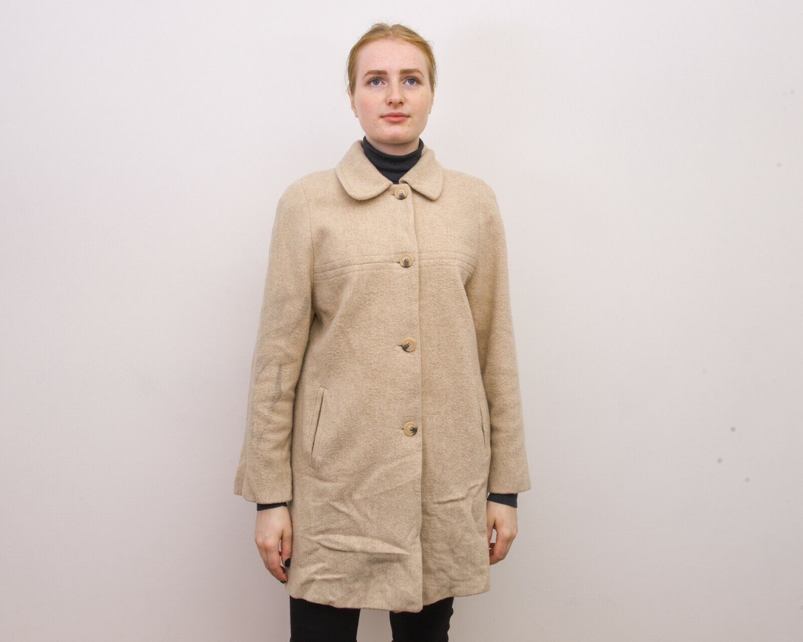 London Fog × Vintage Women's Wool Trench Mac Coat Jacket Warm Winter Classic Mod Size M / US 6-8 / IT 42-44 - 1 Thumbnail
