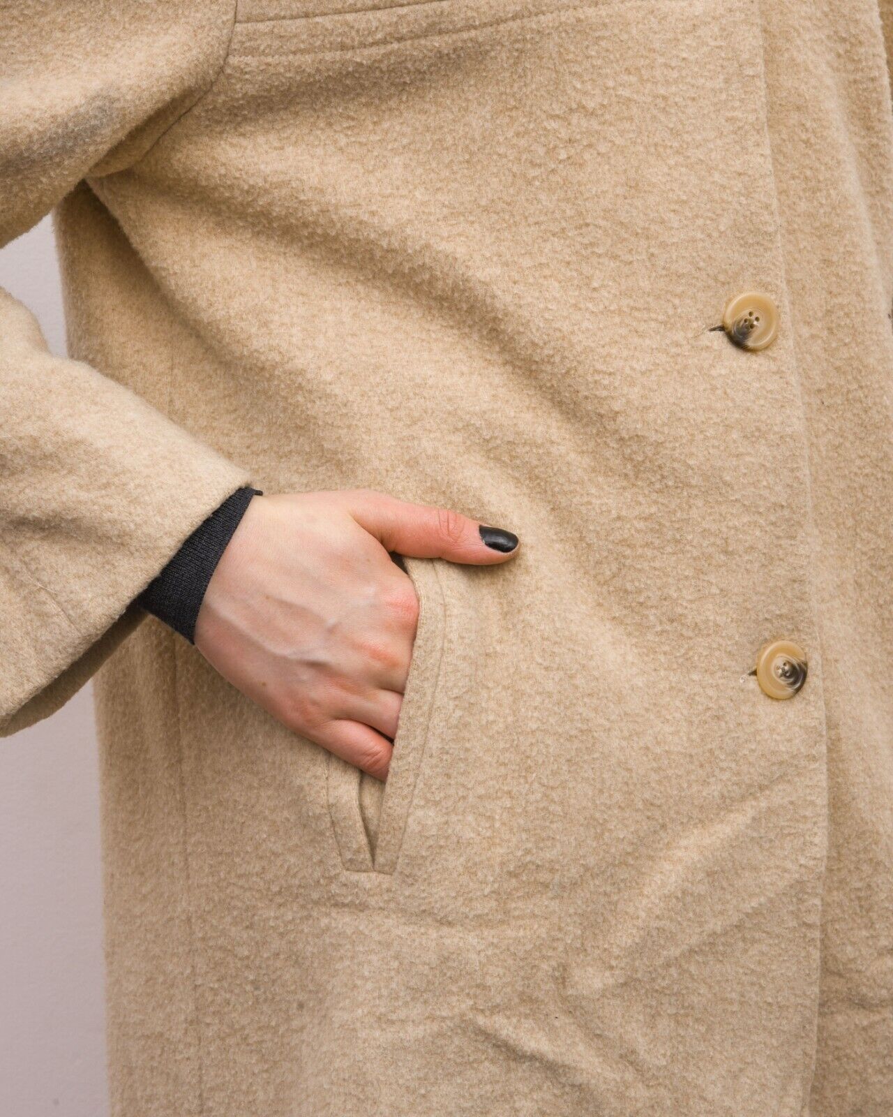 London Fog × Vintage Women's Wool Trench Mac Coat Jacket Warm Winter Classic Mod Size M / US 6-8 / IT 42-44 - 5 Thumbnail