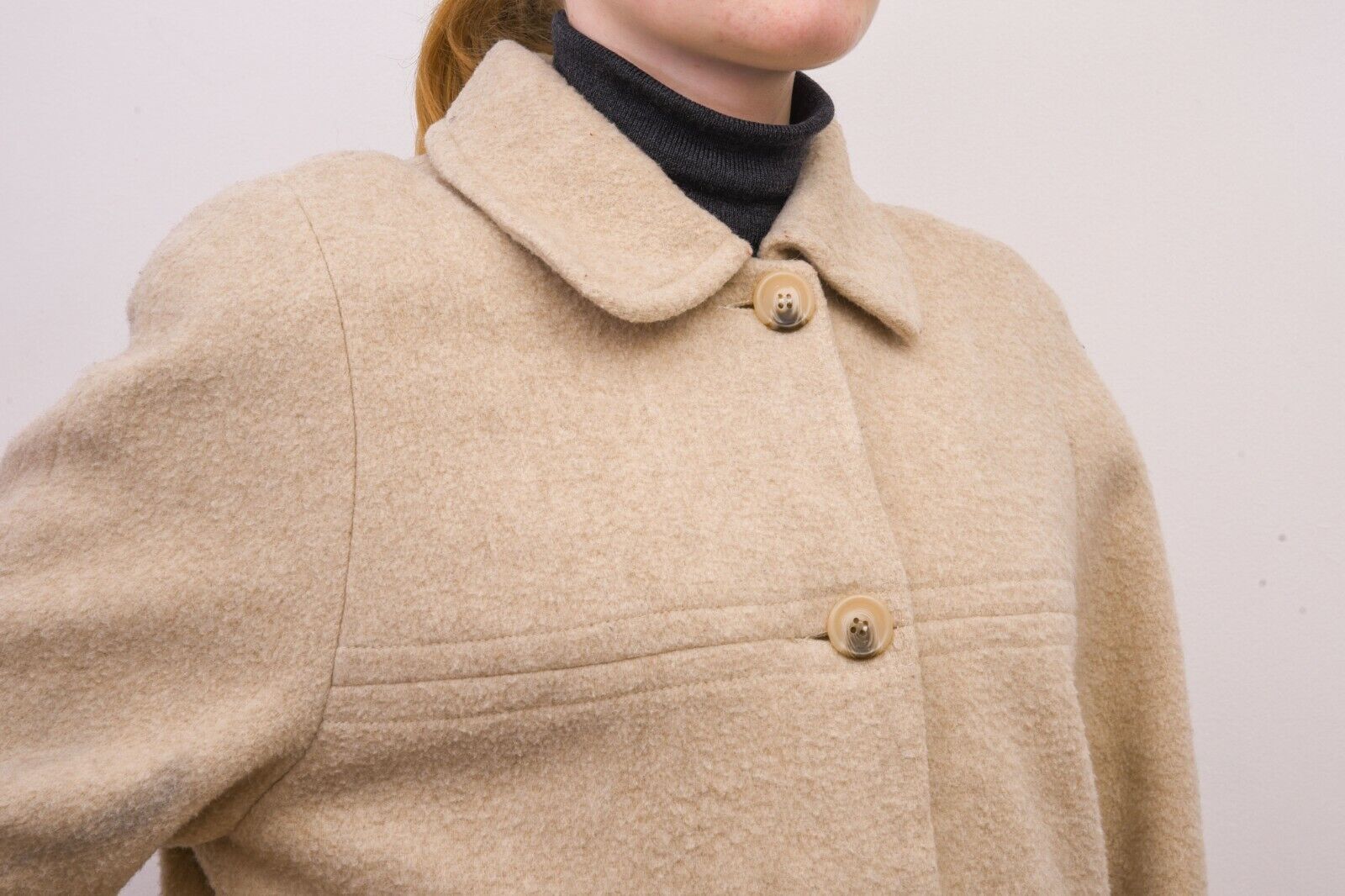 London Fog × Vintage Women's Wool Trench Mac Coat Jacket Warm Winter Classic Mod Size M / US 6-8 / IT 42-44 - 6 Thumbnail