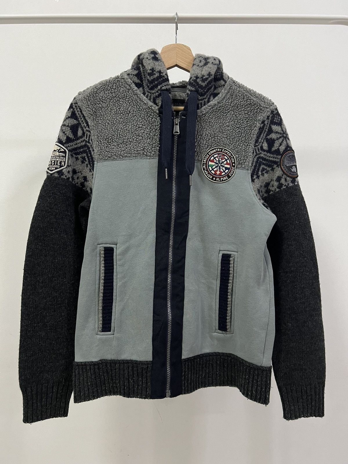 Vintage Napajiri Zip Up Knit Sweater