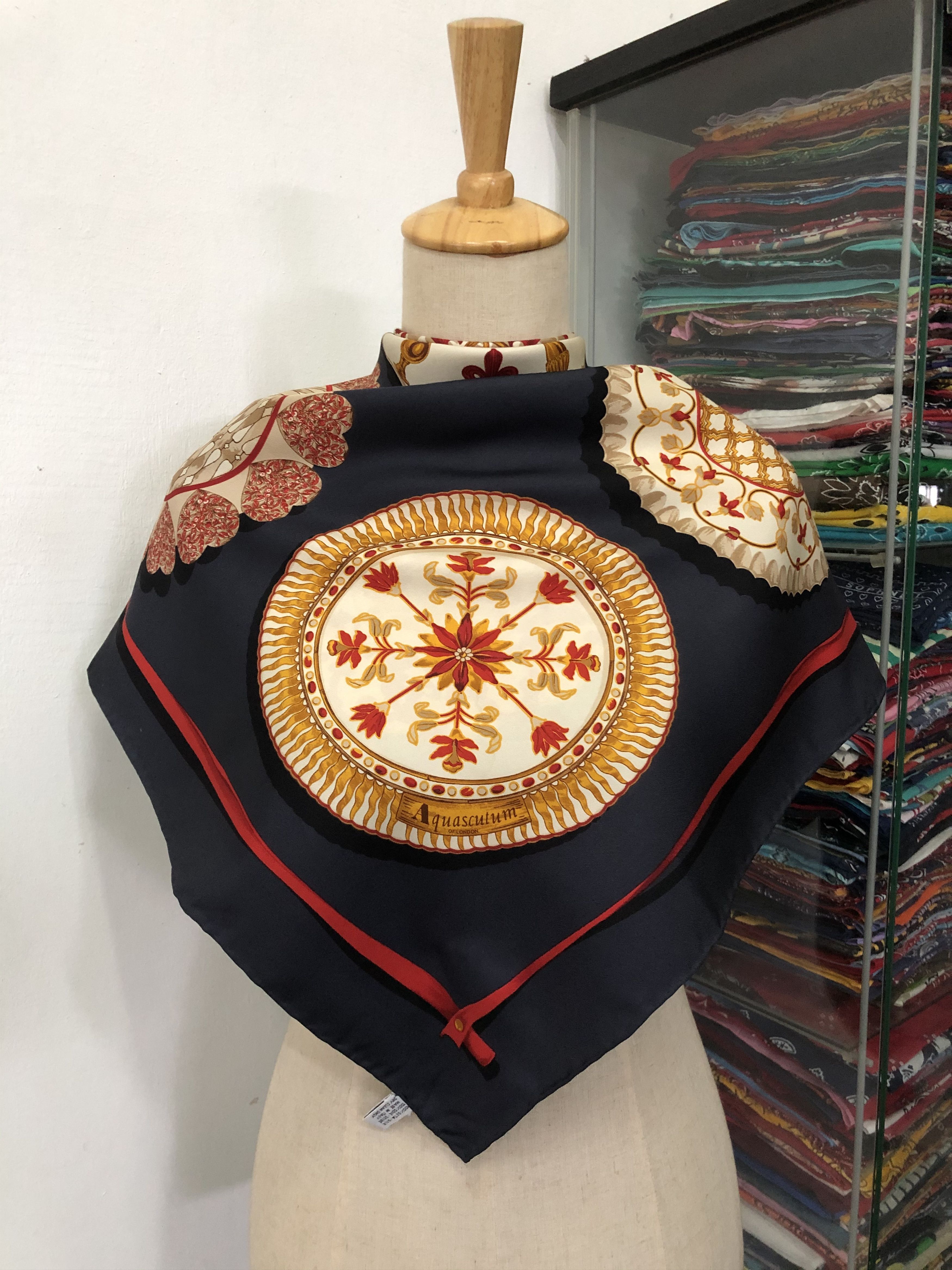 Vintage Aquascutum Silk Scarf