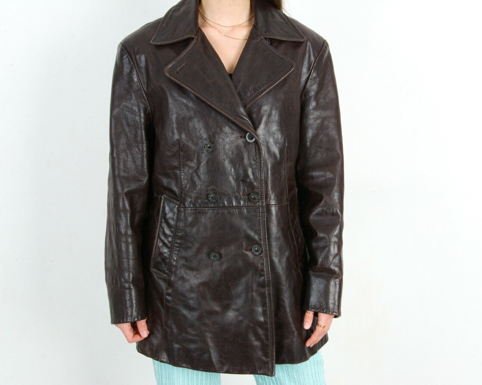 Vintage Women's Coat Overcoat Trench Mac Double Breasted Insulated Size L / US 10 / IT 46 - 5 Thumbnail
