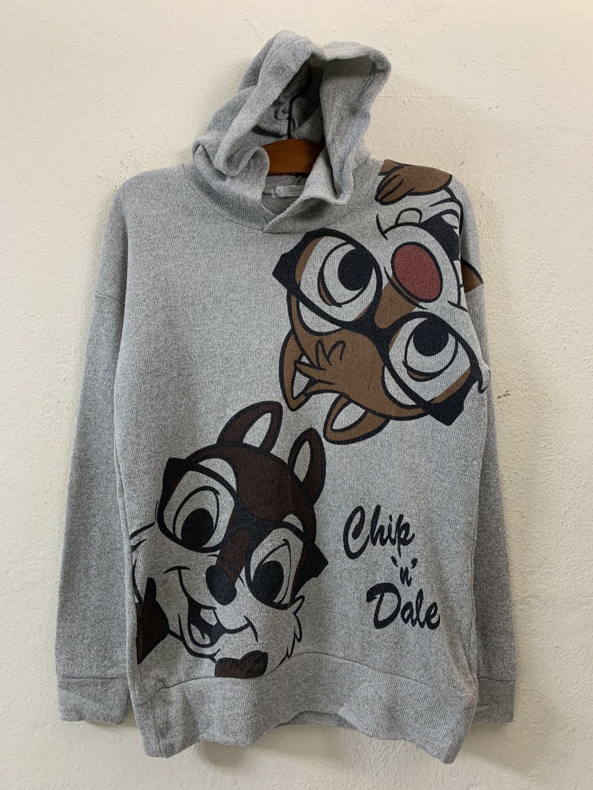image of Disney Chip N Dale Hoodie in Grey, Men's (Size Small)
