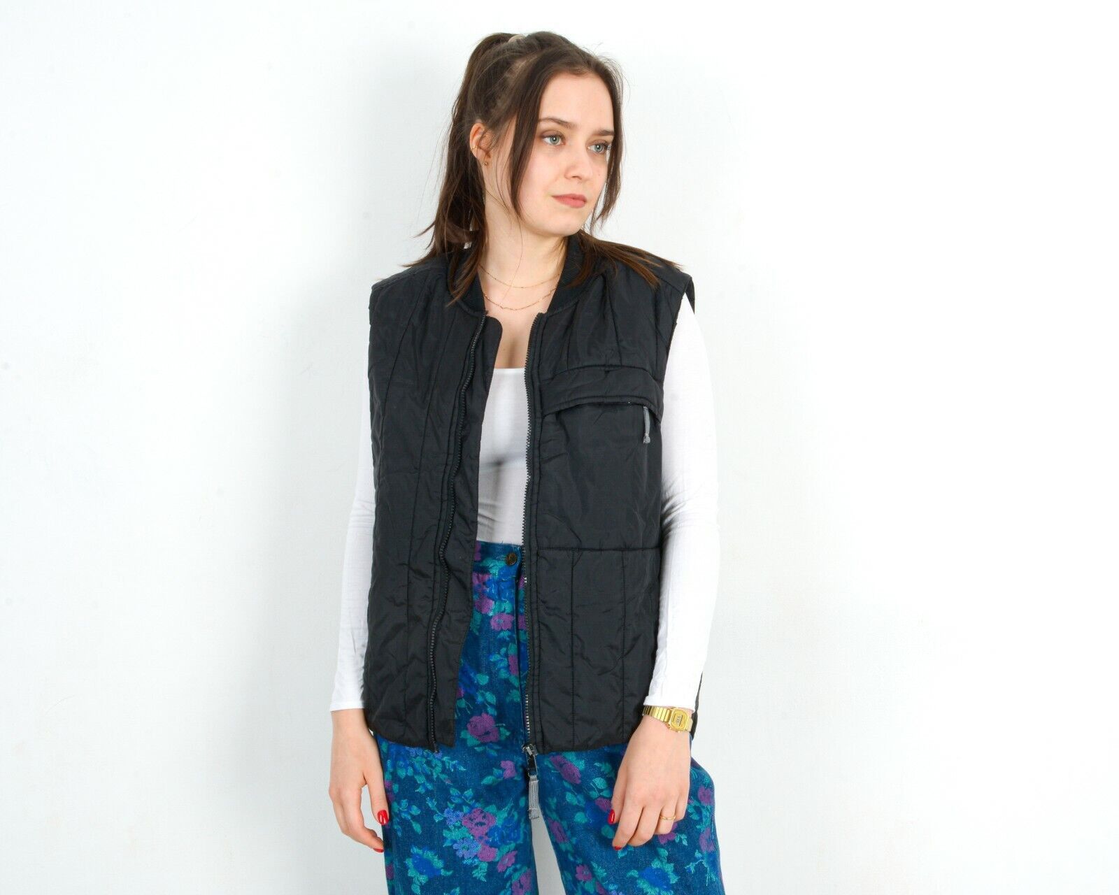Other × Vintage Rocky Vest Puffer Tank Gilet Waistcoat Body Warmer Full Zip Size M / US 6-8 / IT 42-44 - 1 Thumbnail