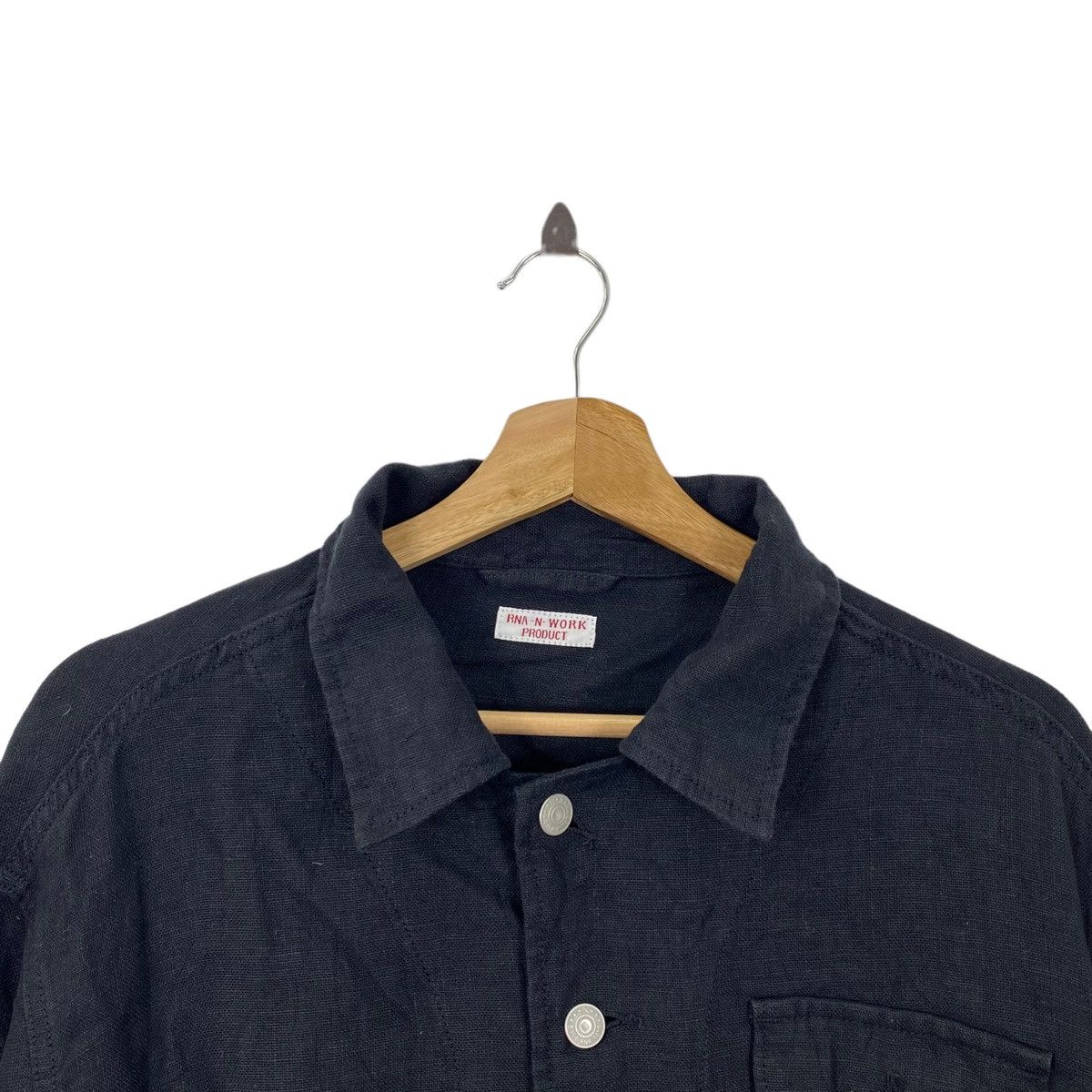 Vintage Vintage 90s RNA Japanese Brand Black Button Up Linen Jacket Size US M / EU 48-50 / 2 - 2 Thumbnail