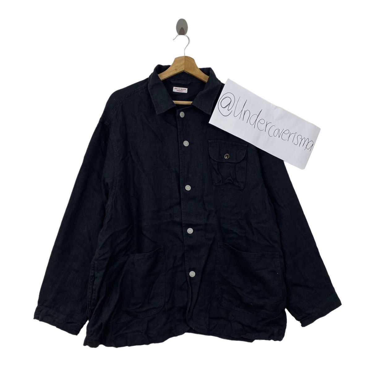 Vintage Vintage 90s RNA Japanese Brand Black Button Up Linen Jacket Size US M / EU 48-50 / 2 - 1 Thumbnail