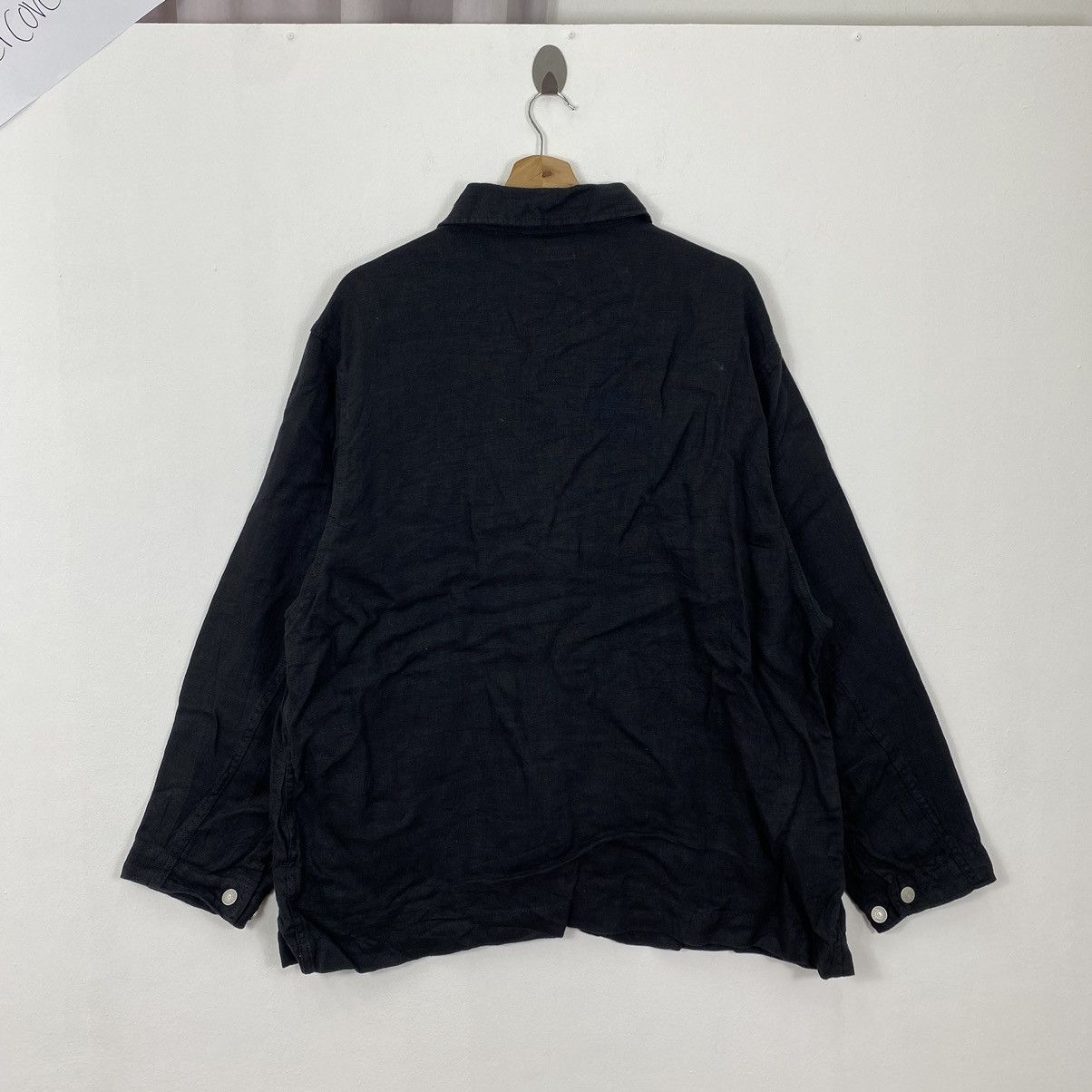 Vintage Vintage 90s RNA Japanese Brand Black Button Up Linen Jacket Size US M / EU 48-50 / 2 - 8 Thumbnail