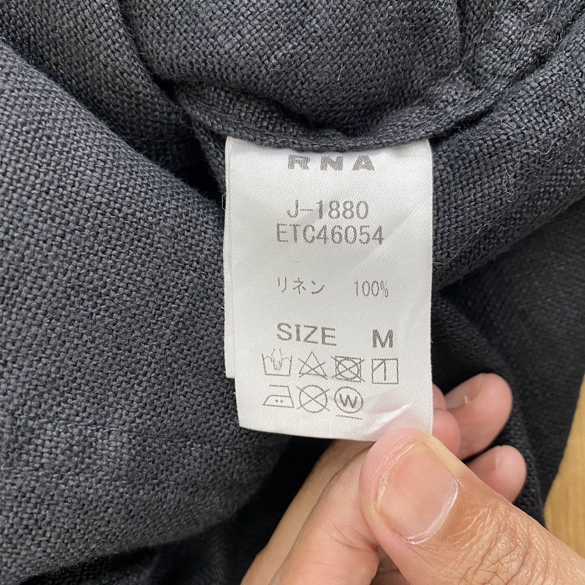Vintage Vintage 90s RNA Japanese Brand Black Button Up Linen Jacket Size US M / EU 48-50 / 2 - 5 Thumbnail