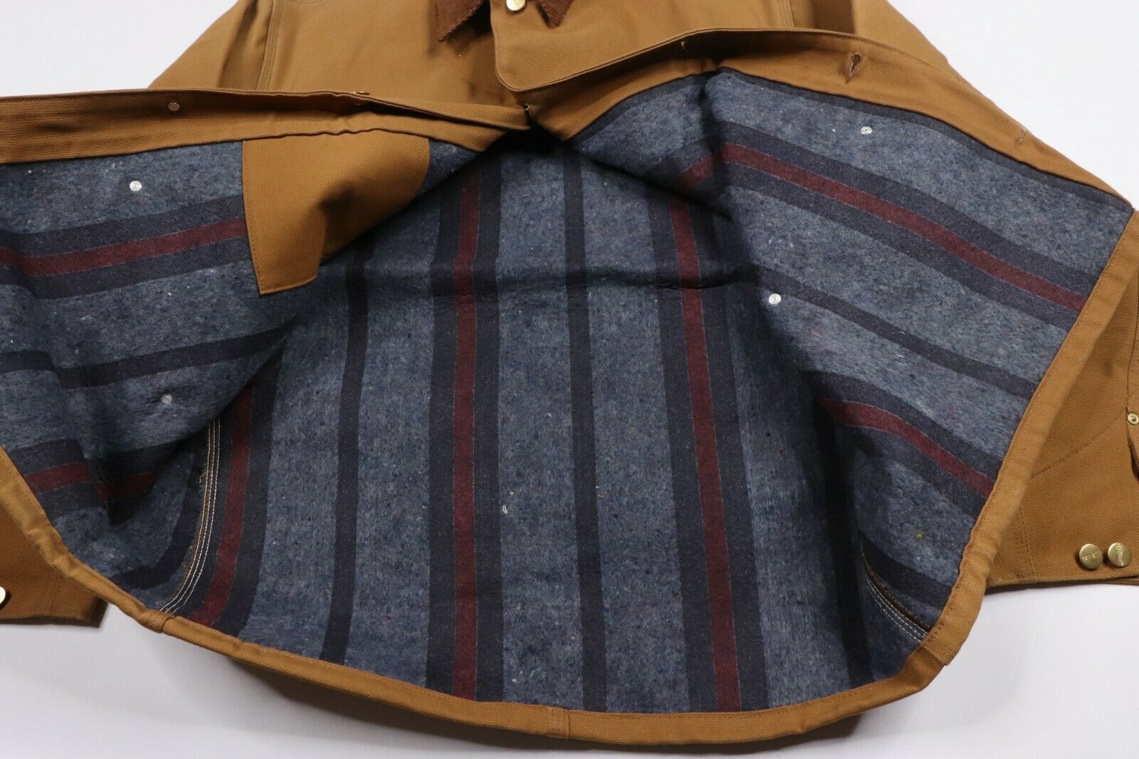 Carhartt × Vintage NOS Vintage 90s Carhartt Blanket Lined Chore Barn Jacket 42 Size US L / EU 52-54 / 3 - 3 Thumbnail