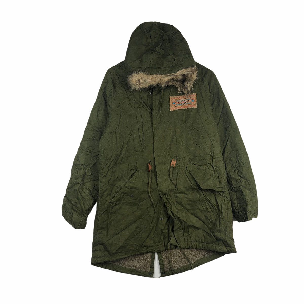 Vintage Vintage Titicaca Parkas Long Trench Hooded Army Sling Size US L / EU 52-54 / 3 - 1 Thumbnail