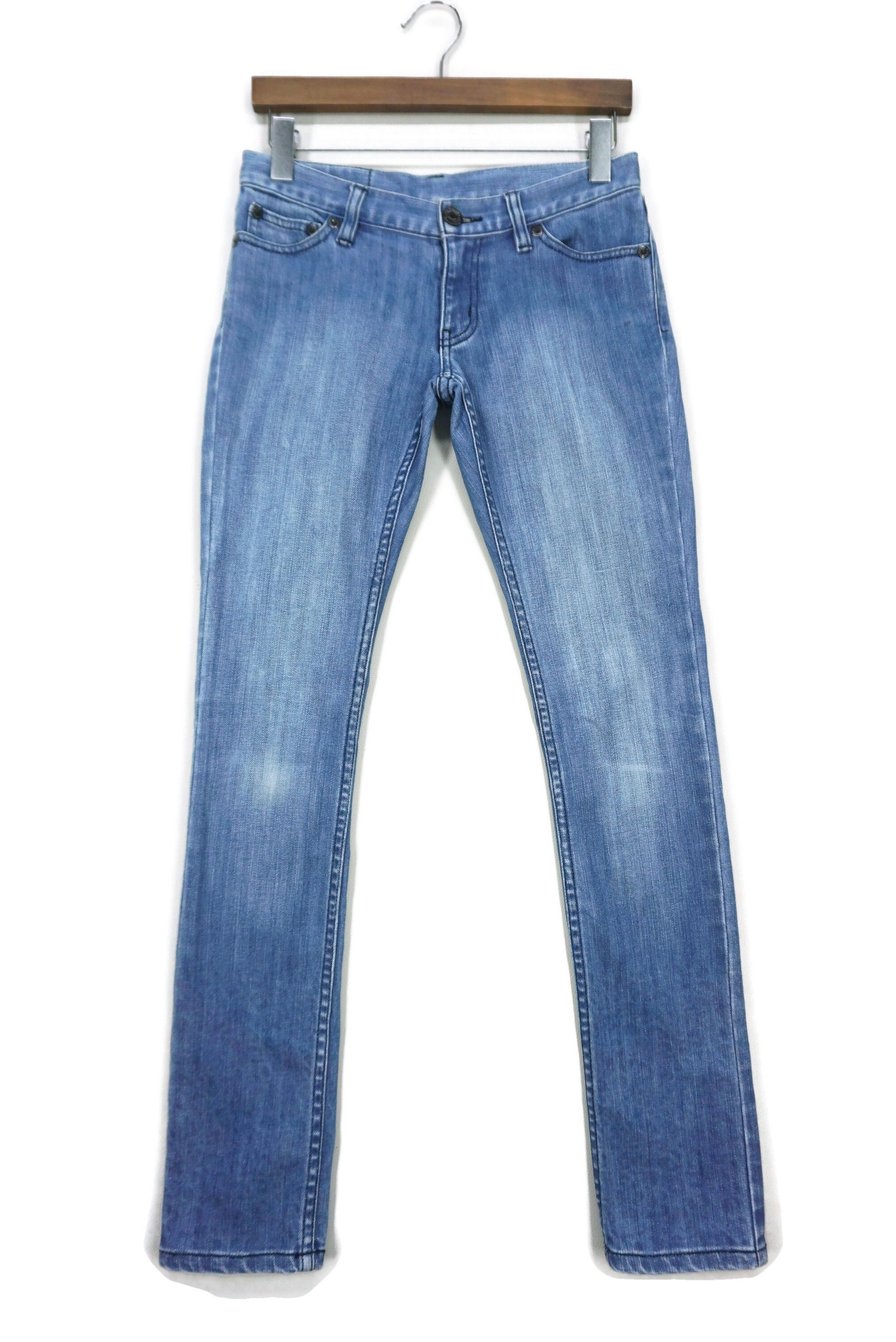 image of Rockers X-Girl Punk Low Waist Jeans Sonic Youth Kim Gordon Brand in Blue, Women's (Size 26)