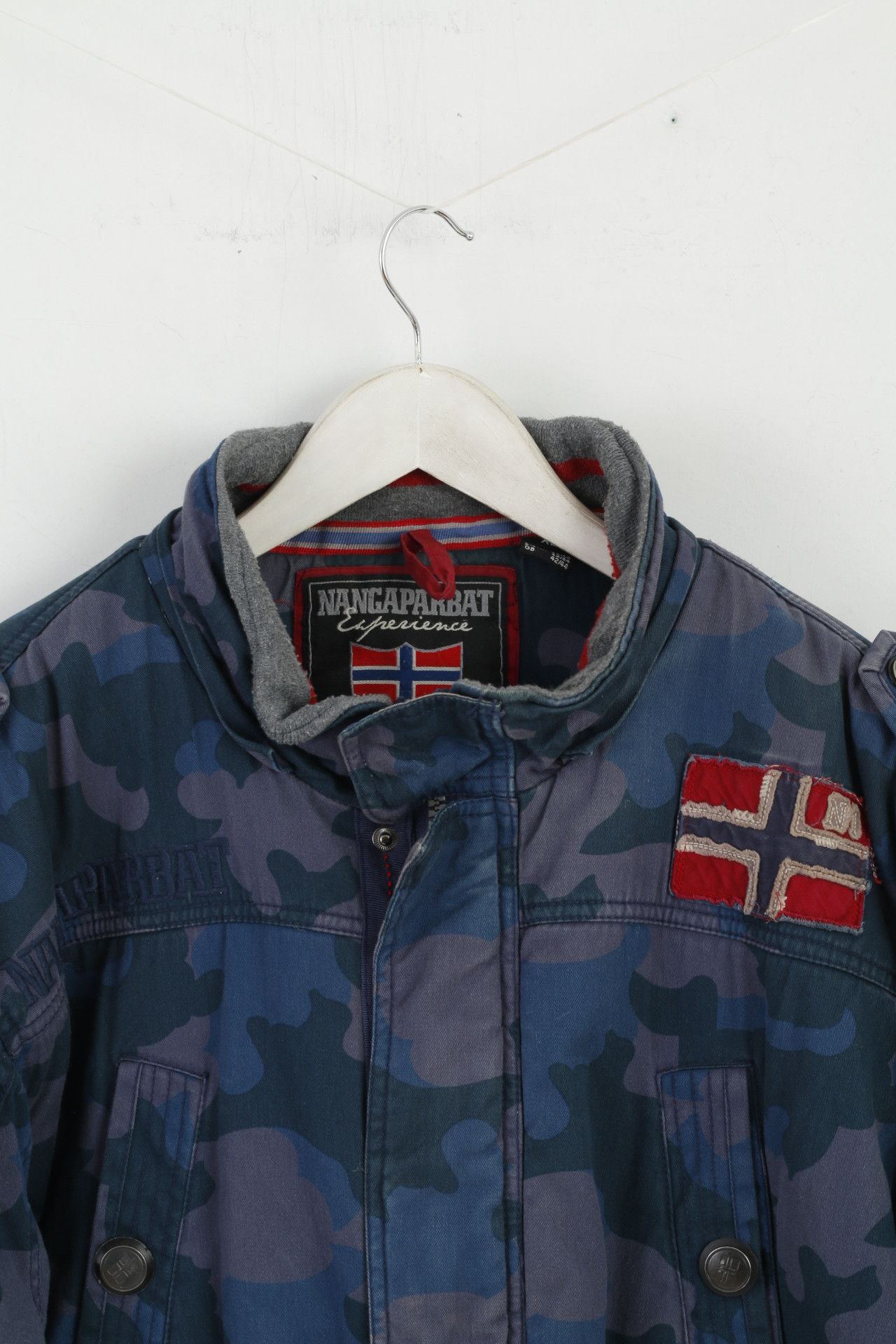 Vintage Nangaparbat Experience Men XL Jacket Blue Moro Cotton 3700 Size US XL / EU 56 / 4 - 3 Thumbnail