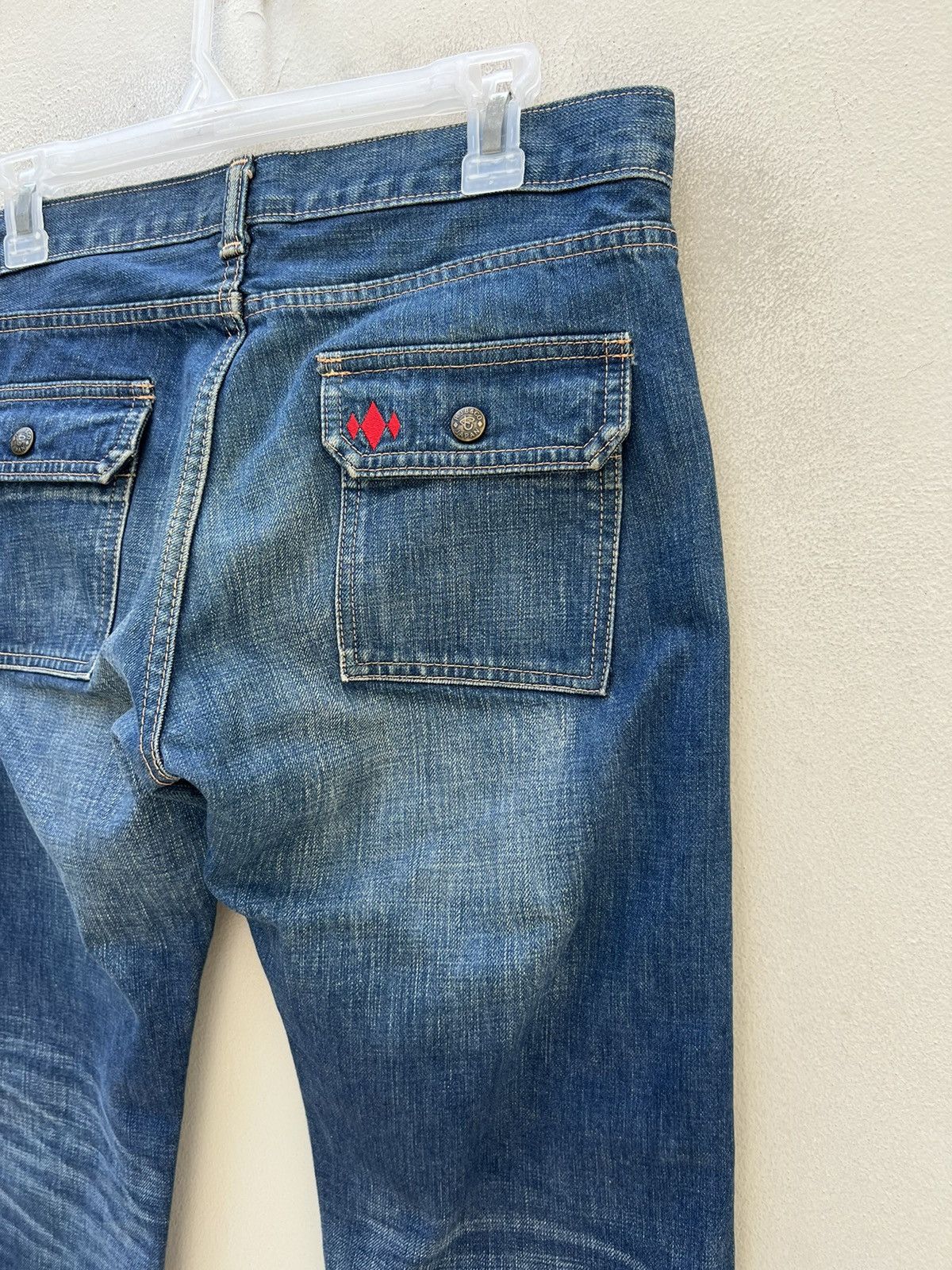 The Flat Head Vintage R.J.B Japan Fade Blue Denim Bush Pant Jeans Size US 30 / EU 46 - 18 Thumbnail