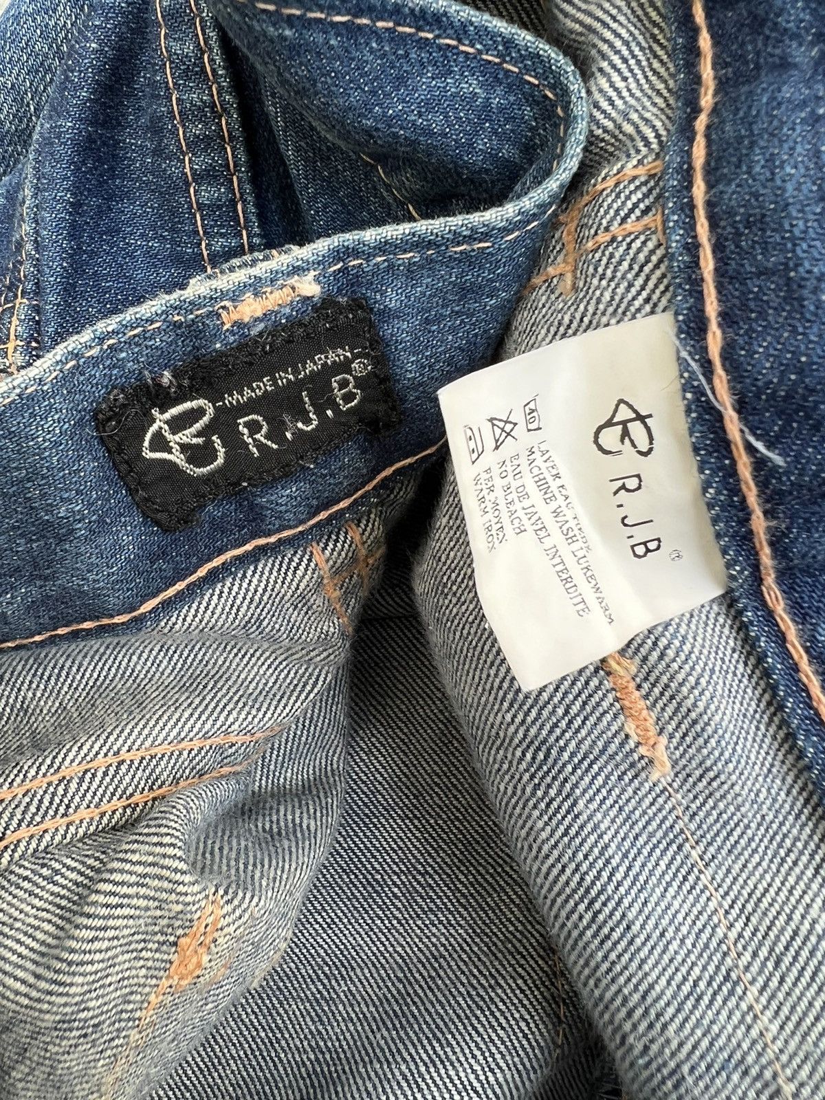 The Flat Head Vintage R.J.B Japan Fade Blue Denim Bush Pant Jeans Size US 30 / EU 46 - 22 Thumbnail