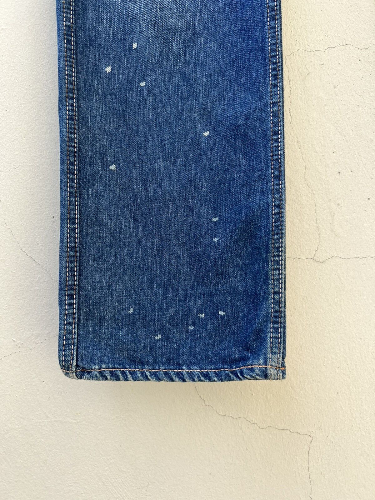 The Flat Head Vintage R.J.B Japan Fade Blue Denim Bush Pant Jeans Size US 30 / EU 46 - 10 Thumbnail
