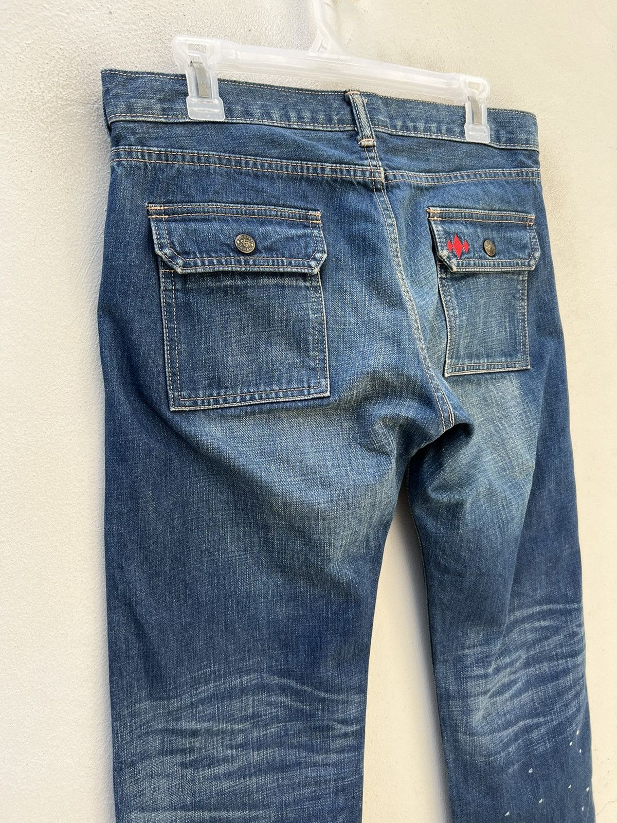 The Flat Head Vintage R.J.B Japan Fade Blue Denim Bush Pant Jeans Size US 30 / EU 46 - 16 Thumbnail