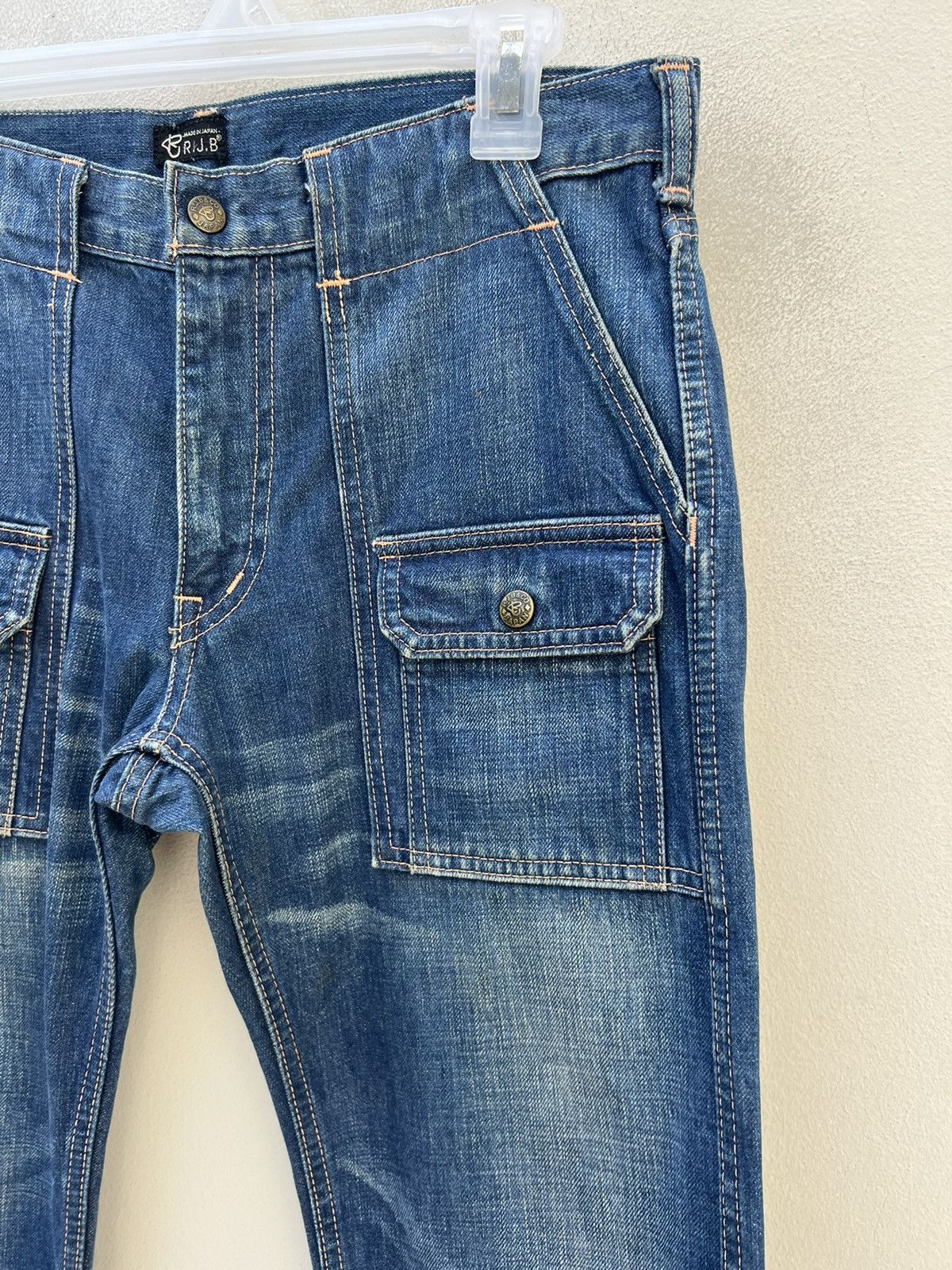 The Flat Head Vintage R.J.B Japan Fade Blue Denim Bush Pant Jeans Size US 30 / EU 46 - 11 Thumbnail