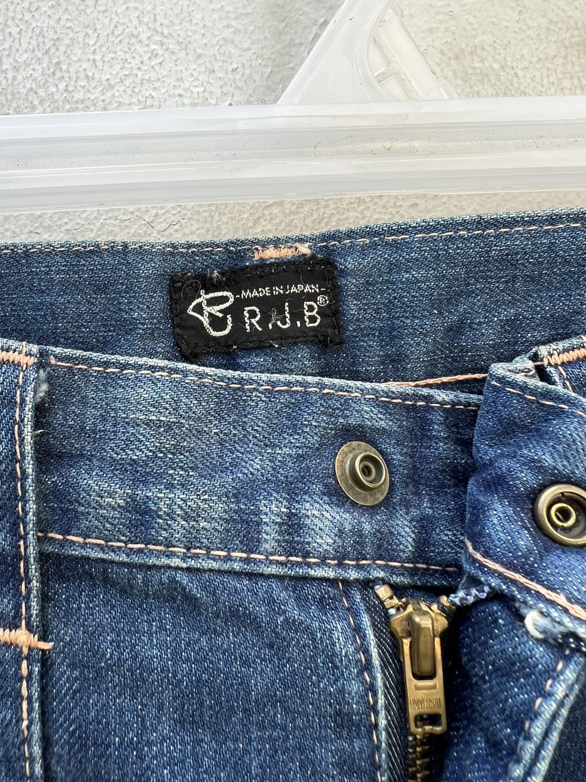 The Flat Head Vintage R.J.B Japan Fade Blue Denim Bush Pant Jeans Size US 30 / EU 46 - 7 Thumbnail