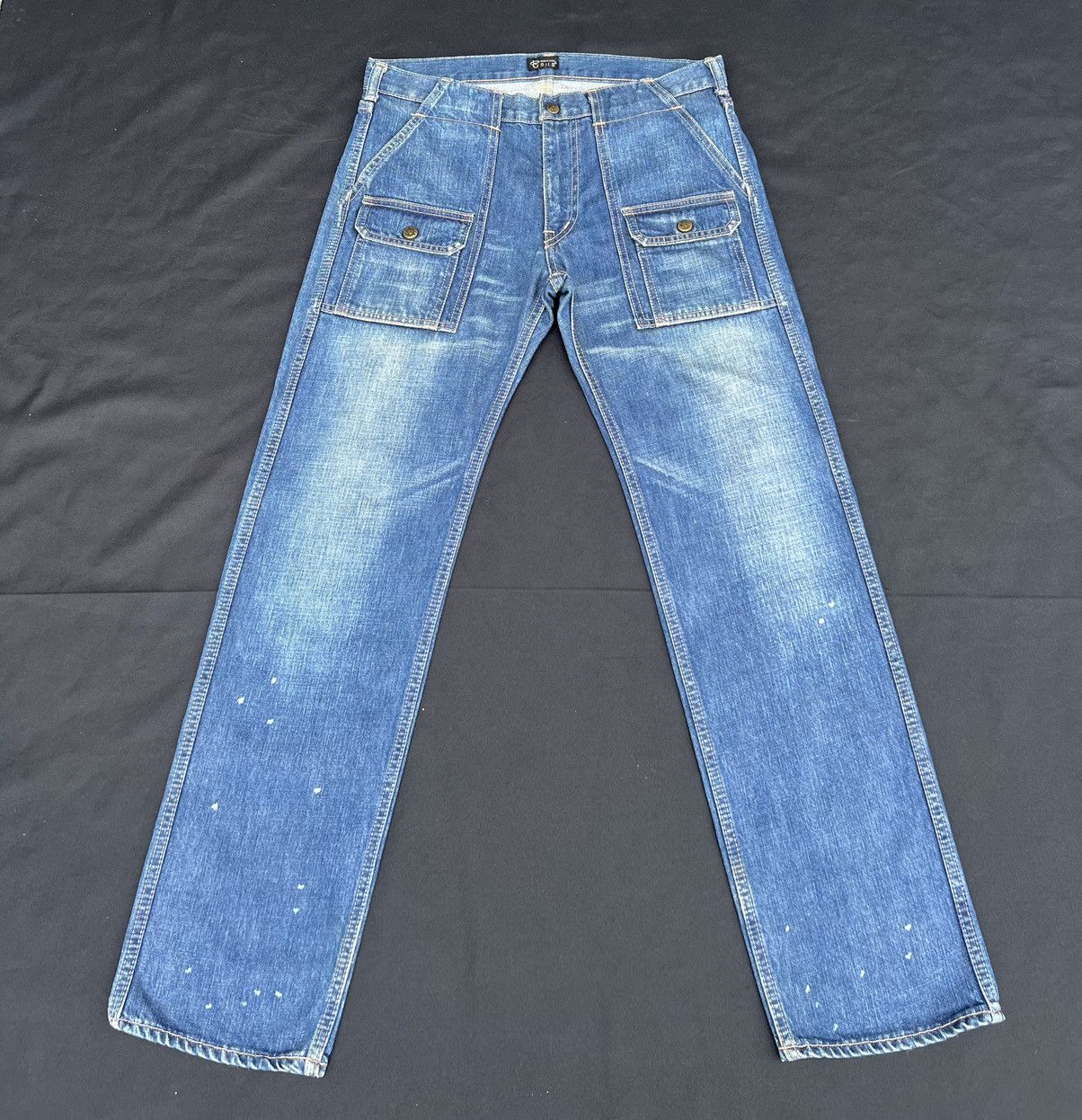 The Flat Head Vintage R.J.B Japan Fade Blue Denim Bush Pant Jeans Size US 30 / EU 46 - 1 Thumbnail