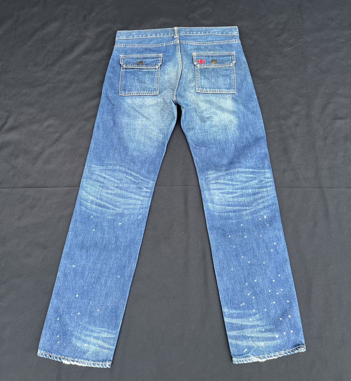 The Flat Head Vintage R.J.B Japan Fade Blue Denim Bush Pant Jeans Size US 30 / EU 46 - 5 Thumbnail