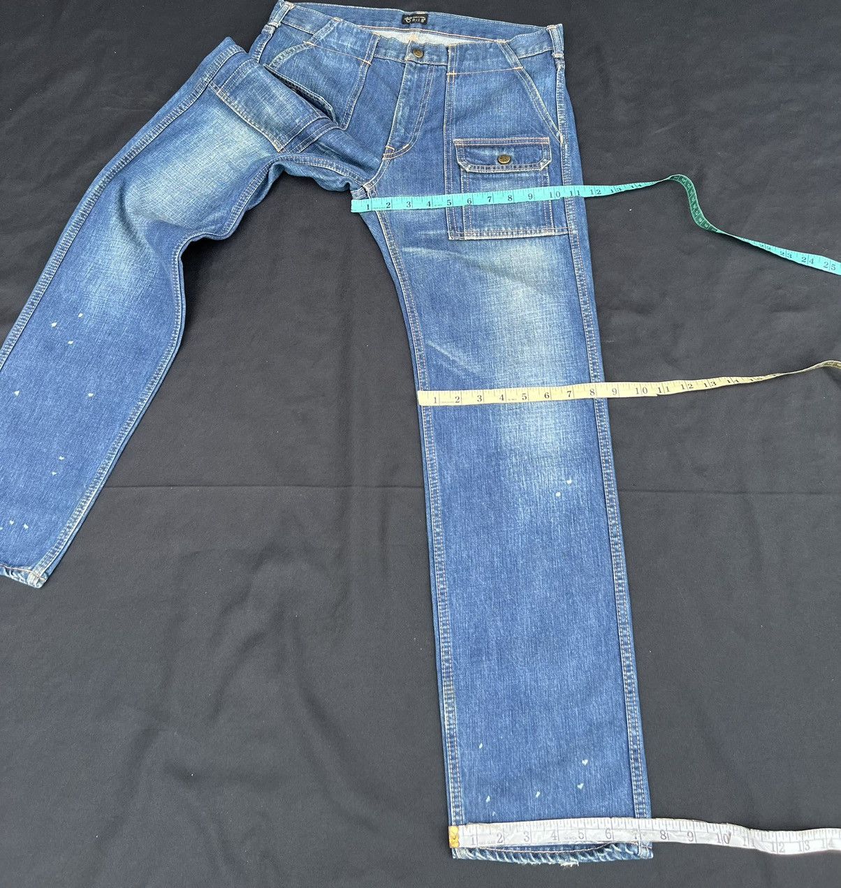 The Flat Head Vintage R.J.B Japan Fade Blue Denim Bush Pant Jeans Size US 30 / EU 46 - 3 Thumbnail