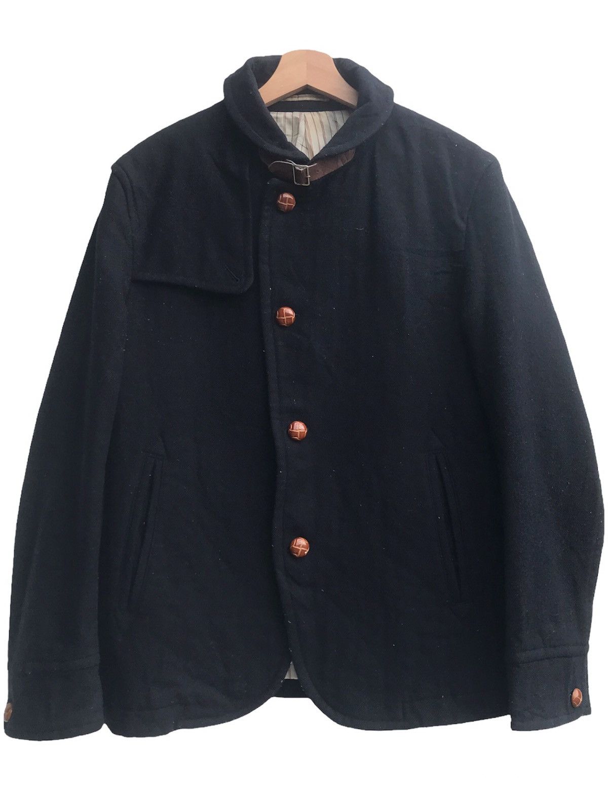 image of Vintage Boycott Wool Peacoat in Navy, Men's (Size Large)