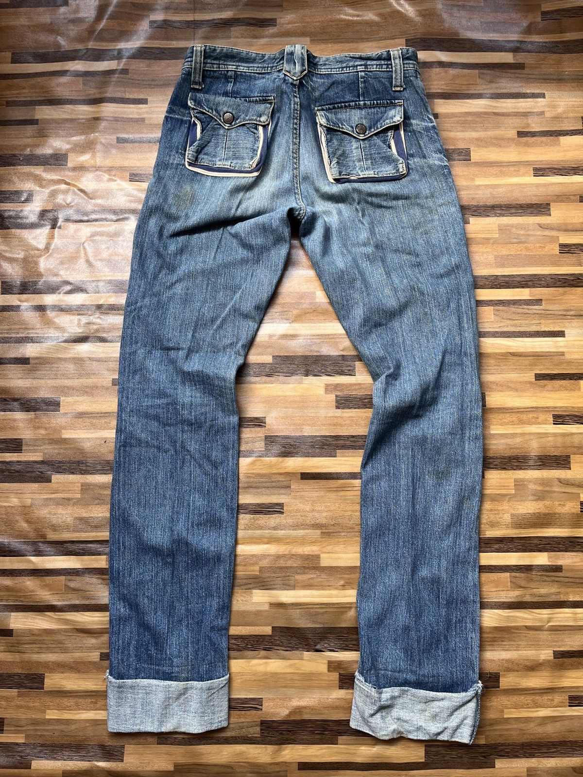 Japanese Brand × Vintage Brappers Redline Selvedge Indigo Denim Jeans Made In Japan Size US 29 - 16 Thumbnail
