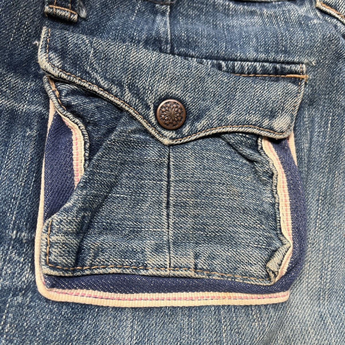 Japanese Brand × Vintage Brappers Redline Selvedge Indigo Denim Jeans Made In Japan Size US 29 - 14 Thumbnail