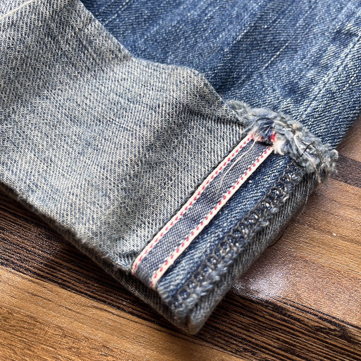 Japanese Brand × Vintage Brappers Redline Selvedge Indigo Denim Jeans Made In Japan Size US 29 - 13 Thumbnail