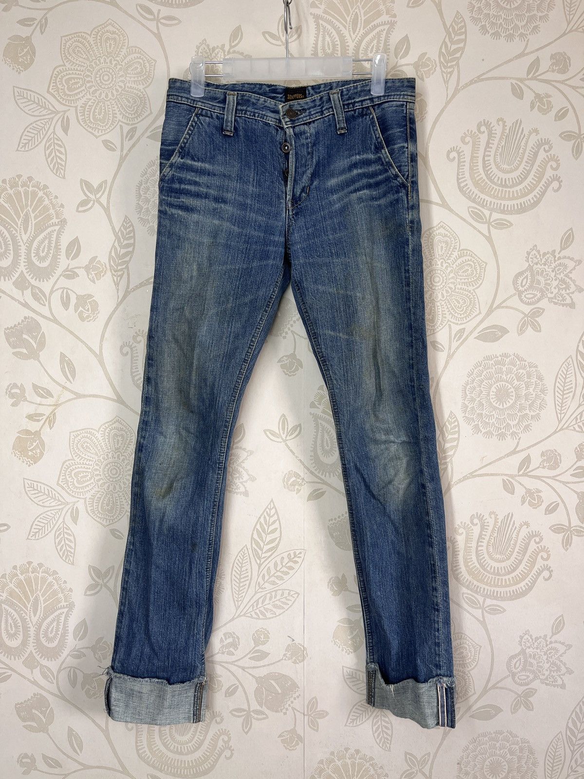 Japanese Brand × Vintage Brappers Redline Selvedge Indigo Denim Jeans Made In Japan Size US 29 - 2 Thumbnail