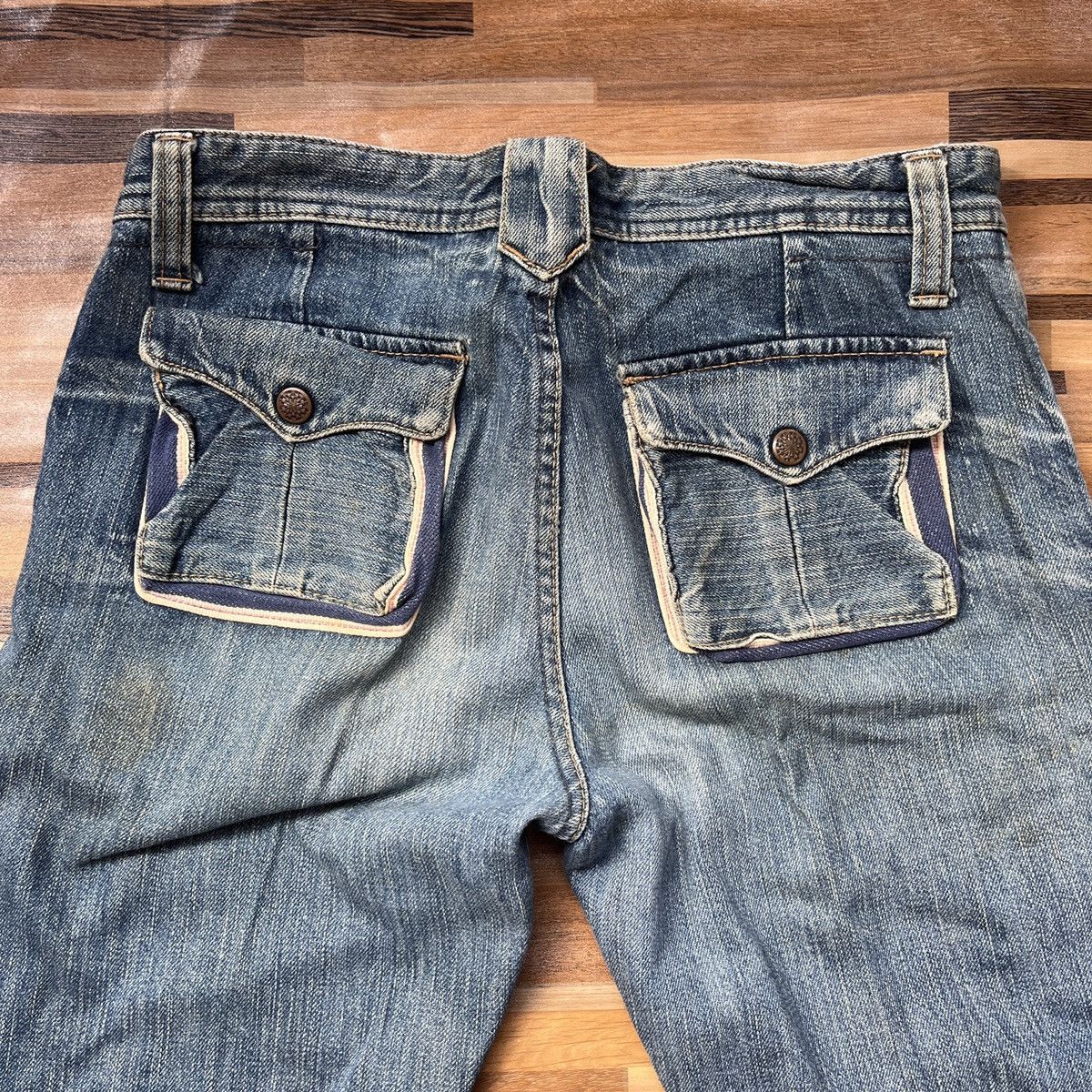 Japanese Brand × Vintage Brappers Redline Selvedge Indigo Denim Jeans Made In Japan Size US 29 - 15 Thumbnail