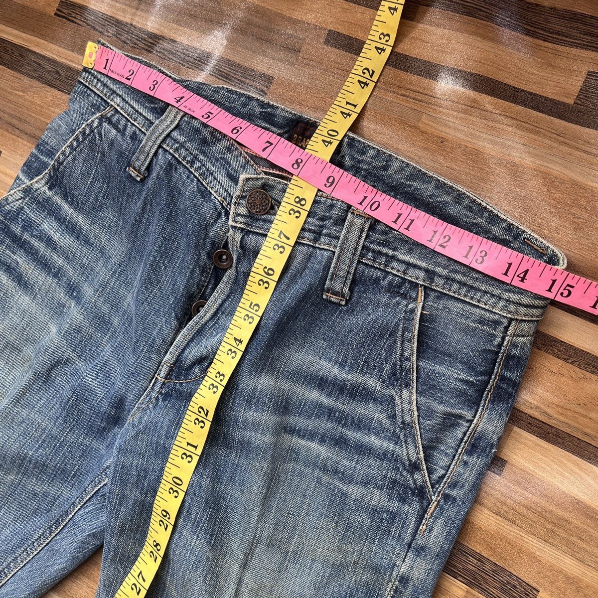 Japanese Brand × Vintage Brappers Redline Selvedge Indigo Denim Jeans Made In Japan Size US 29 - 3 Thumbnail