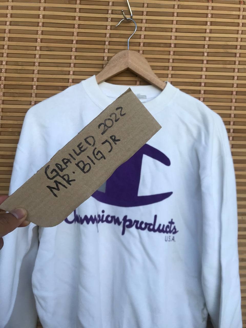 Champion × Vintage Vintage Champion big purple logo crewneck sweatshirt Size US M / EU 48-50 / 2 - 2 Thumbnail