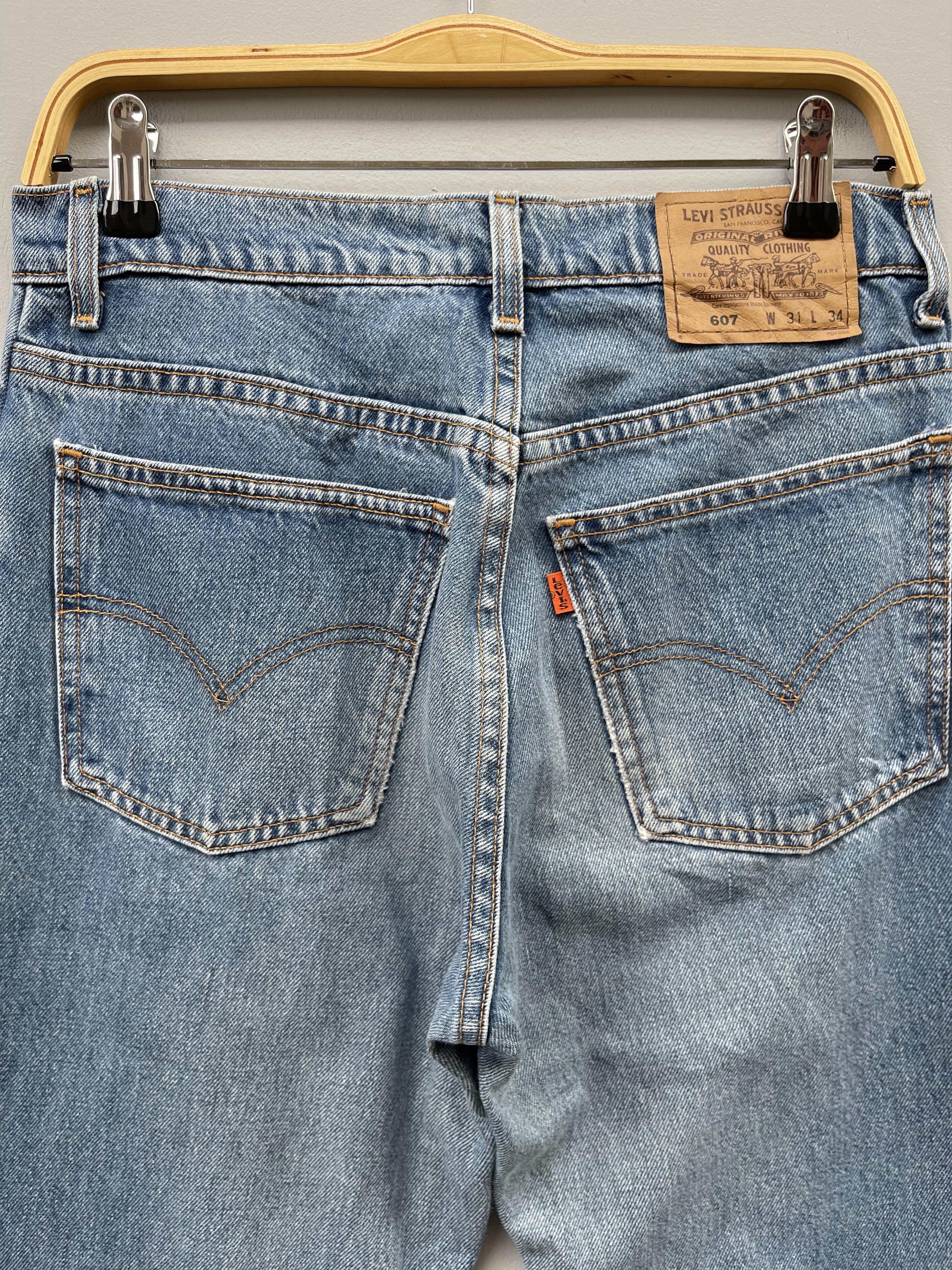 W30 L29 Vintage Levis 607 Orange Tab Reconstruct Jeans