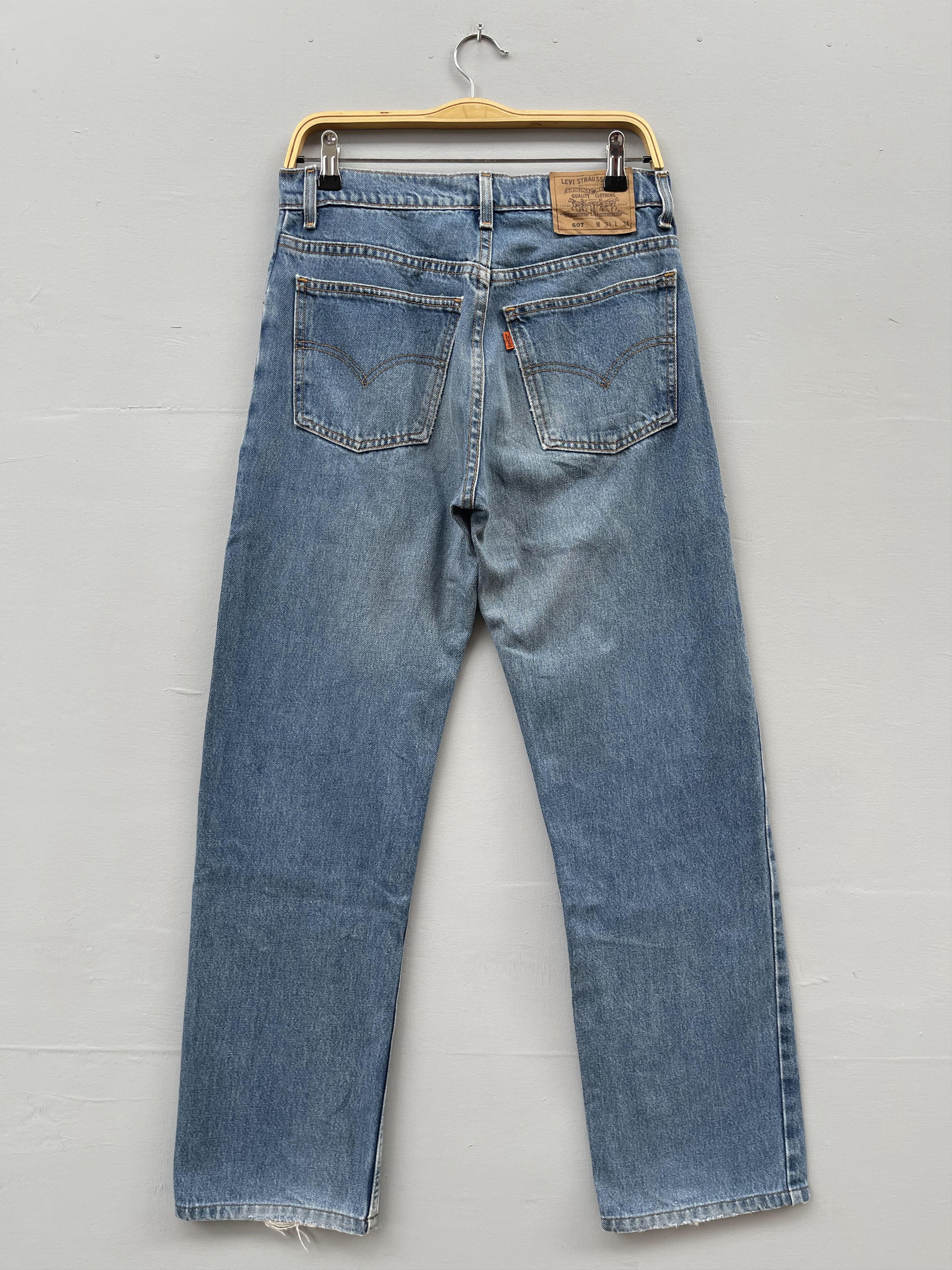 W30 L29 Vintage Levis 607 Orange Tab Reconstruct Jeans