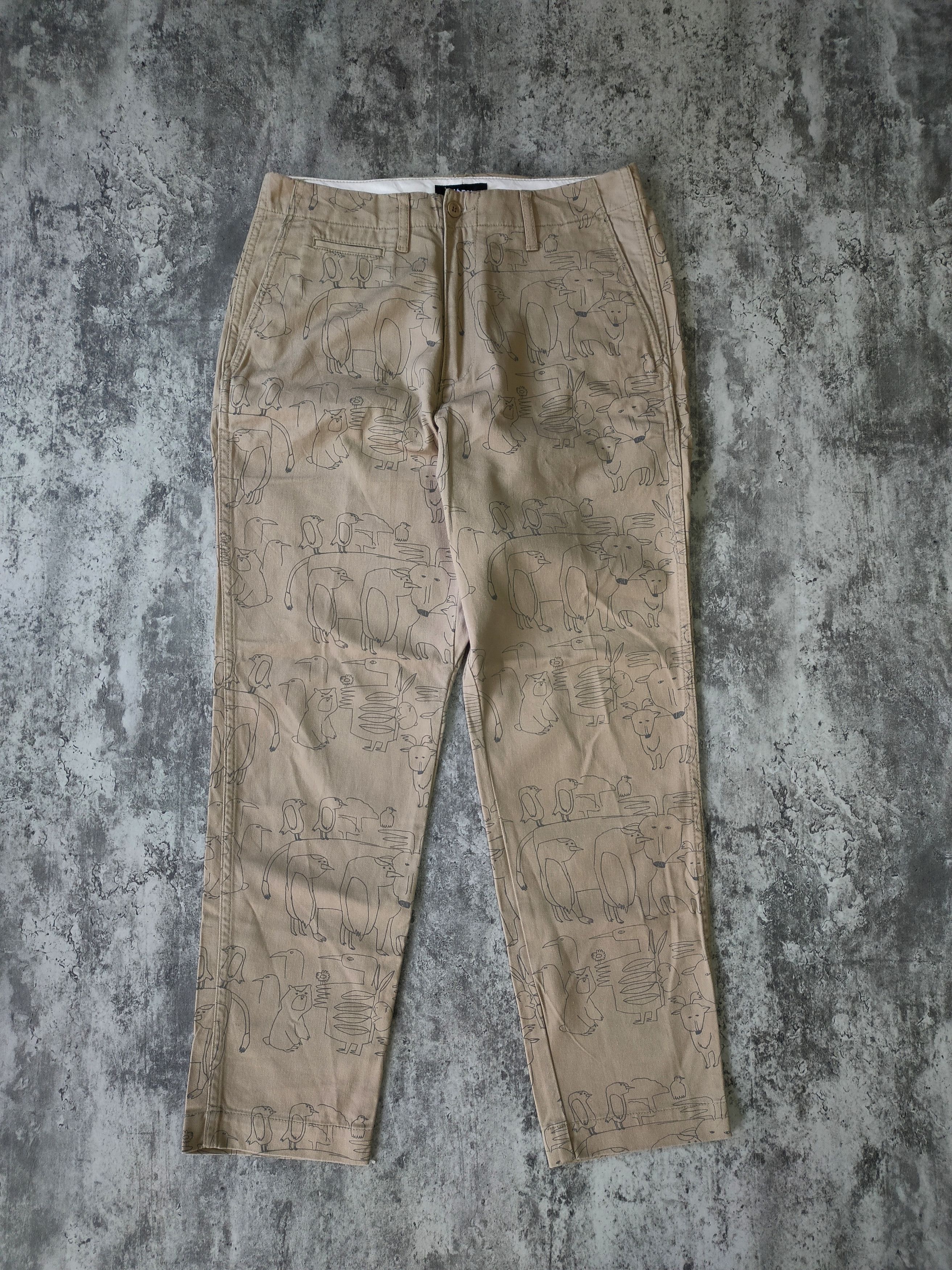 Issey Miyake × Japanese Brand × Ne-Net Ne-Net by issey miyake designer animal printed longpans Size US 31 - 1 Thumbnail