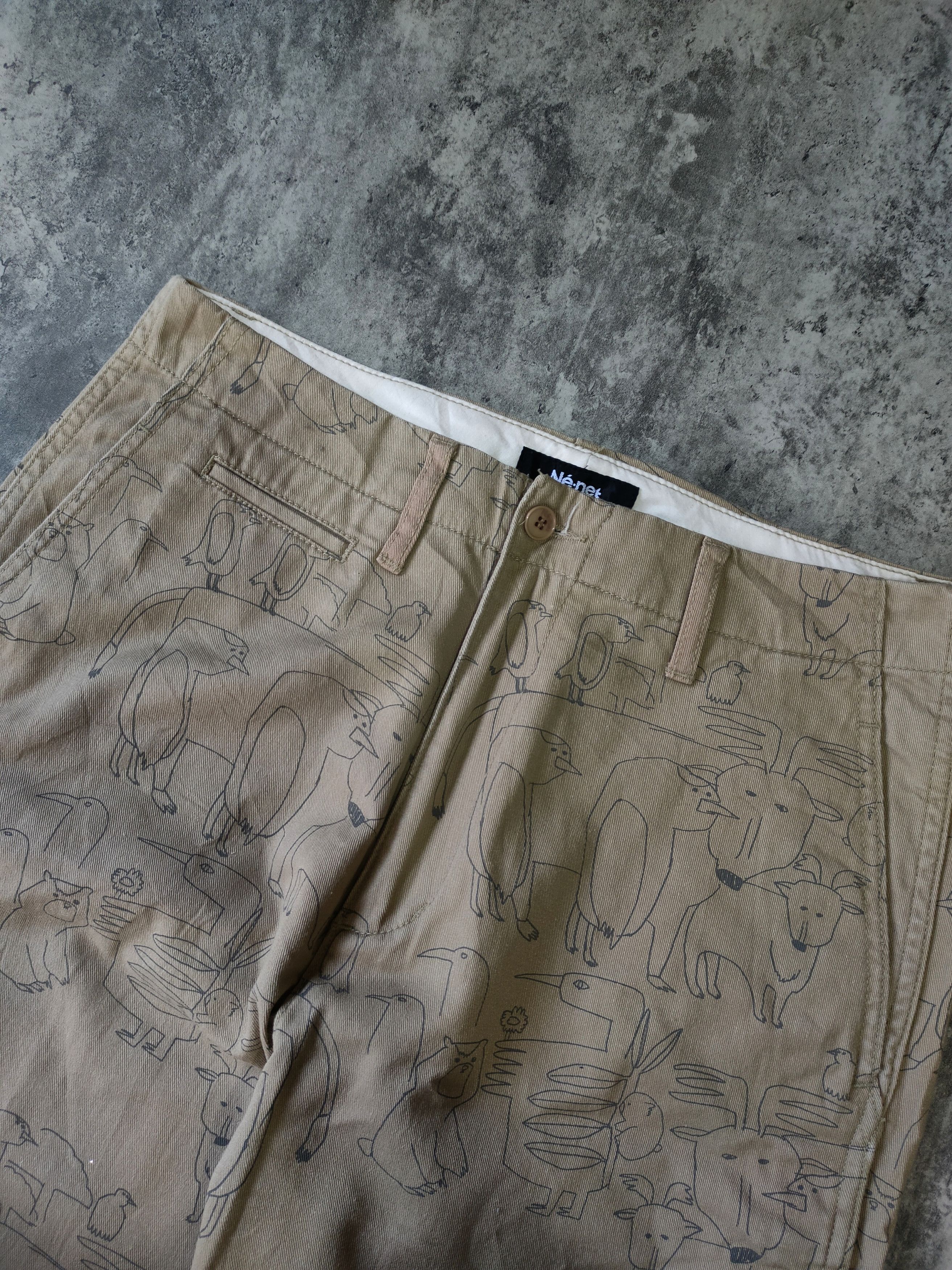 Issey Miyake × Japanese Brand × Ne-Net Ne-Net by issey miyake designer animal printed longpans Size US 31 - 4 Thumbnail