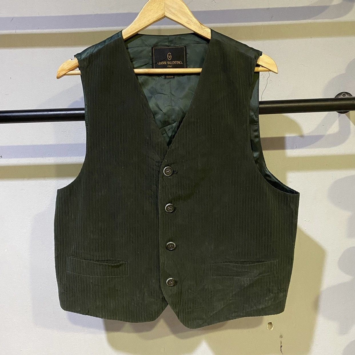 Gianni Valentino × Valentino × Vintage VINTAGE RARE‼️Gianni Valentino Italy Corduroy Vests Size 36R - 1 Thumbnail