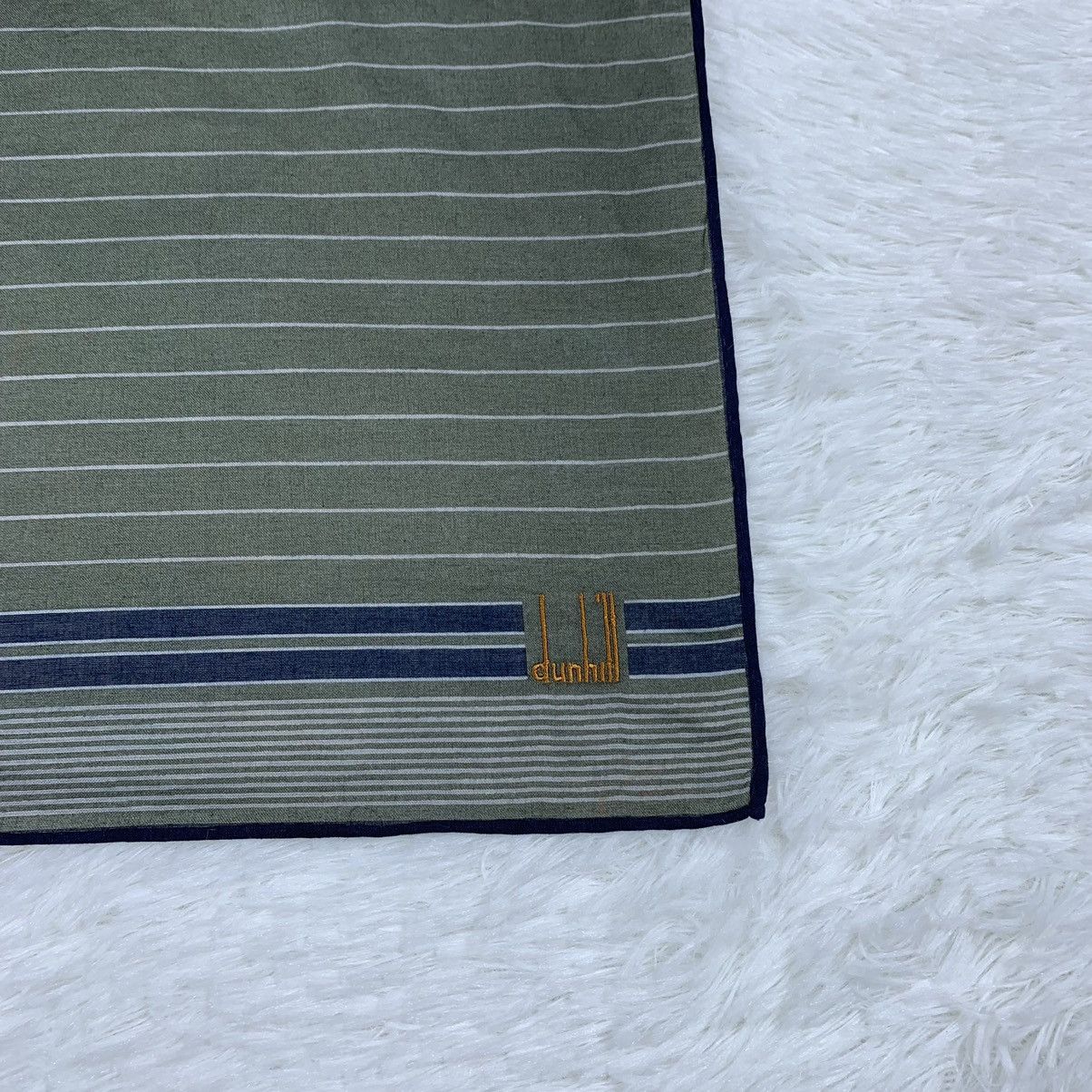 Alfred Dunhill DUNHILL handkerchief handky small logo.. pocket square Size ONE SIZE - 6 Thumbnail