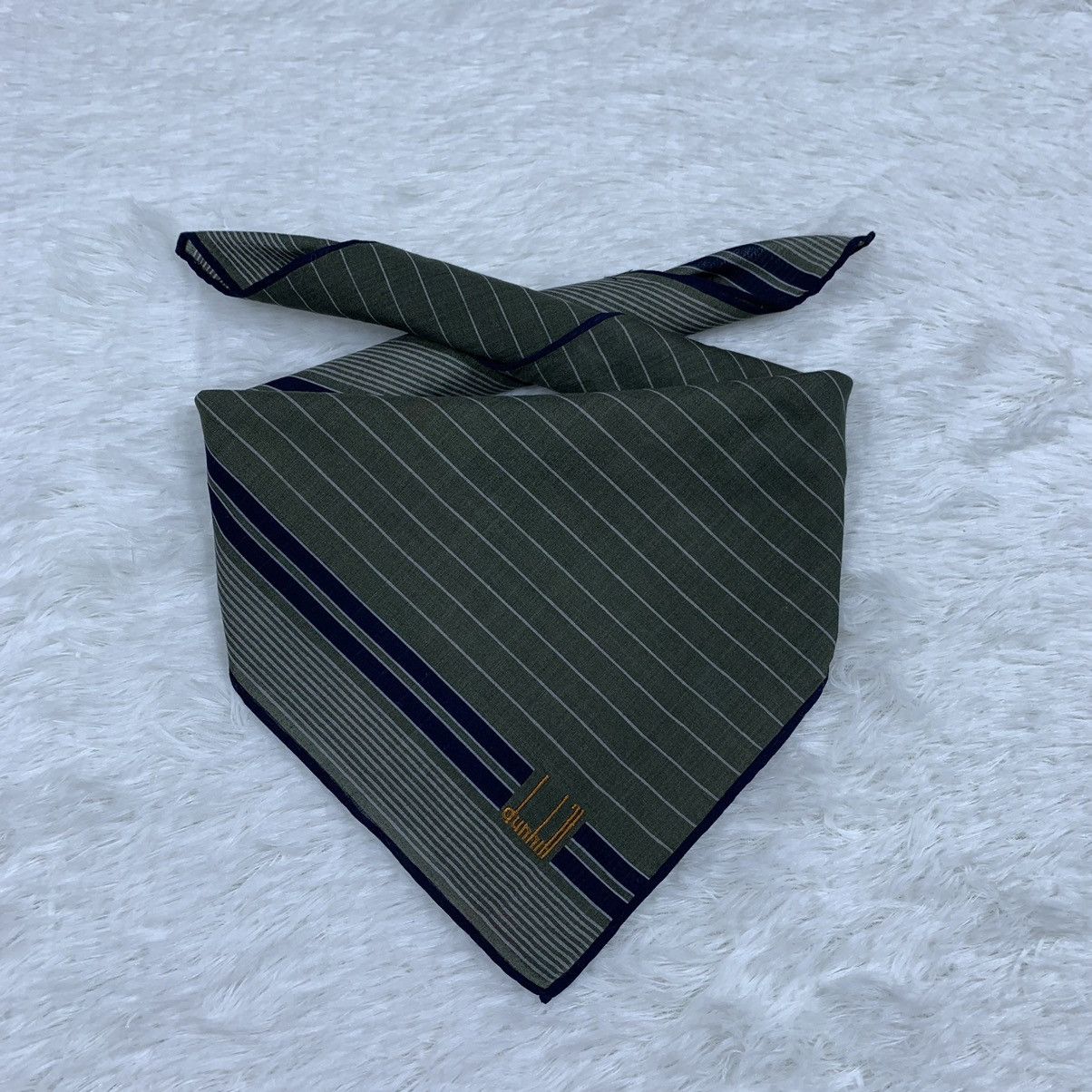 Alfred Dunhill DUNHILL handkerchief handky small logo.. pocket square Size ONE SIZE - 1 Thumbnail