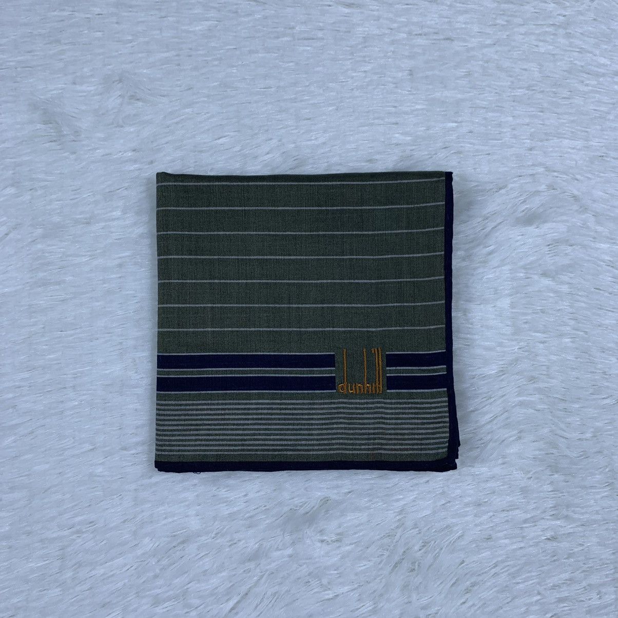 Alfred Dunhill DUNHILL handkerchief handky small logo.. pocket square Size ONE SIZE - 3 Thumbnail