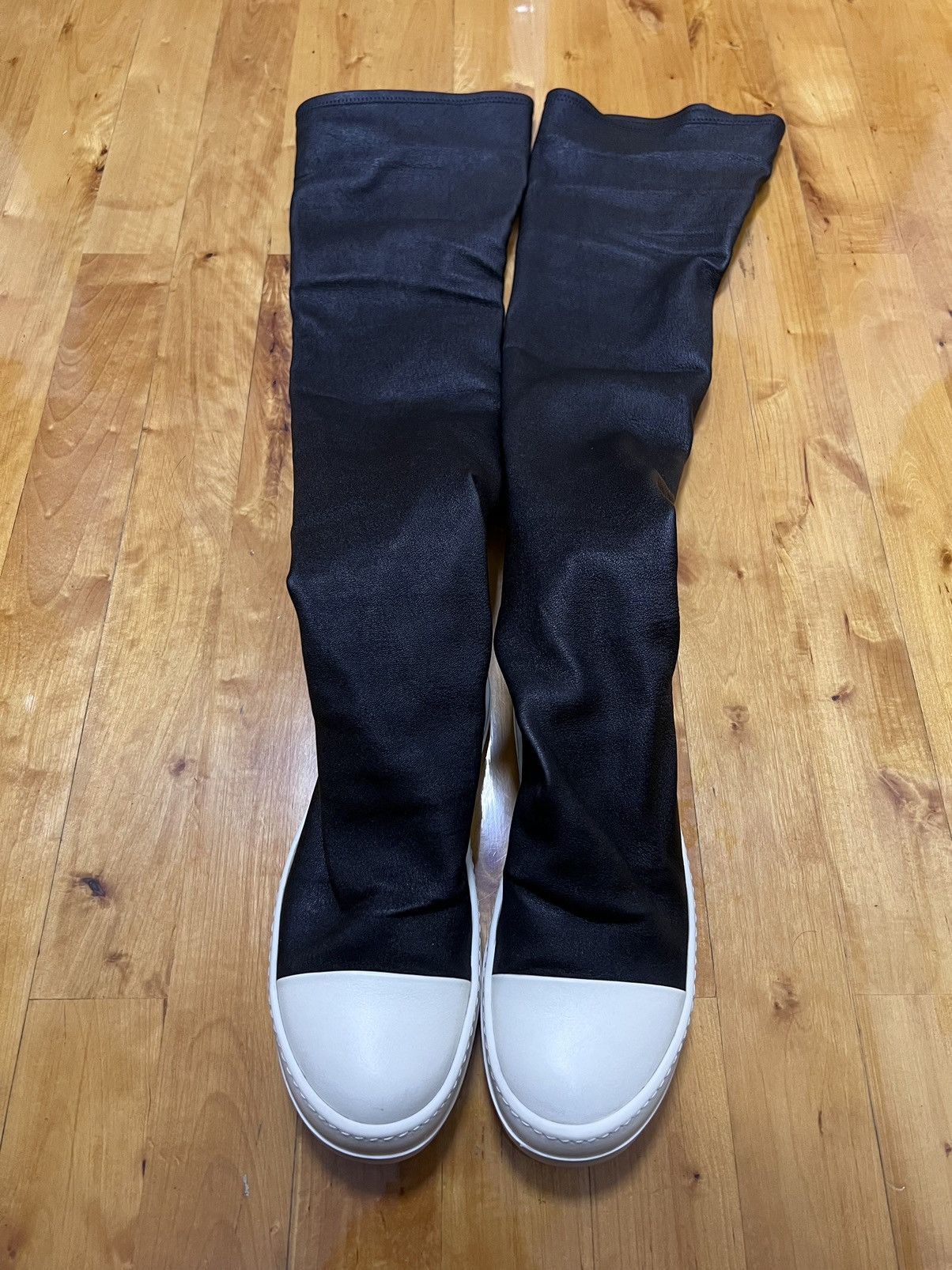 Rick Owens Rick owens mainline leather thigh high stocking sz36 Size US 6 / IT 36 - 1 Thumbnail