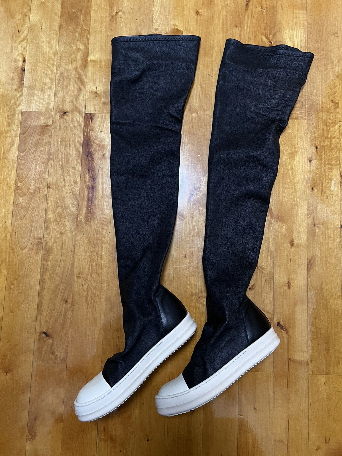 Rick Owens Rick owens mainline leather thigh high stocking sz36 Size US 6 / IT 36 - 3 Thumbnail